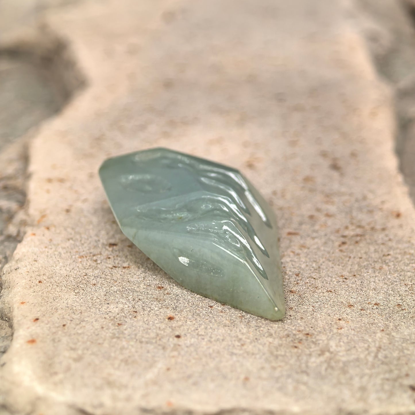 Natural Grade-A Jadeite Rough Piece for Pendant Carving · Burmese Jade