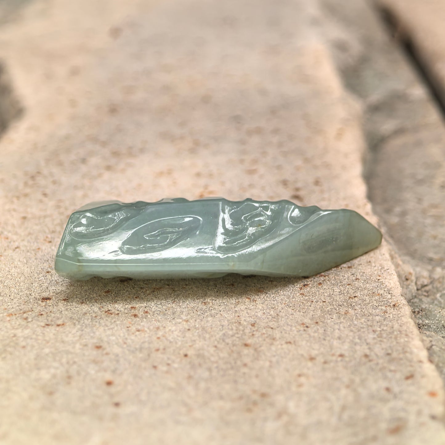 Natural Grade-A Jadeite Rough Piece for Pendant Carving · Burmese Jade