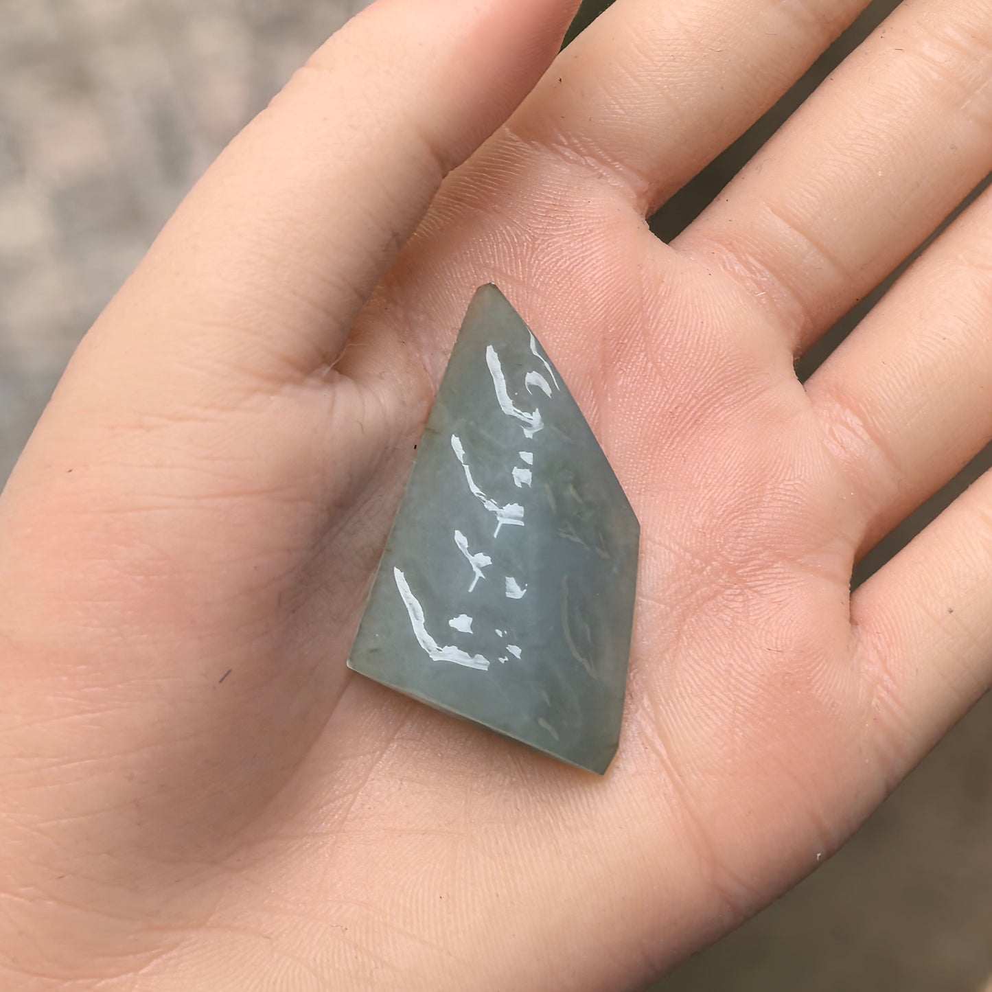 Natural Grade-A Jadeite Rough Piece for Pendant Carving · Burmese Jade