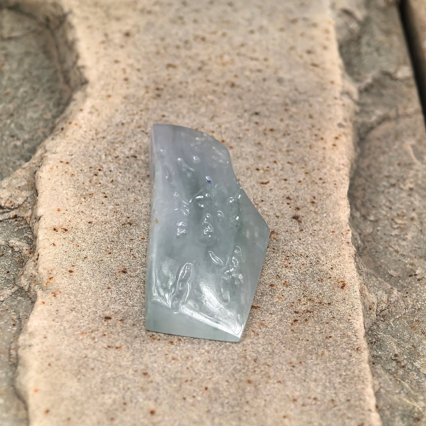 Natural Grade-A Jadeite Rough Piece for Pendant Carving · Burmese Jade