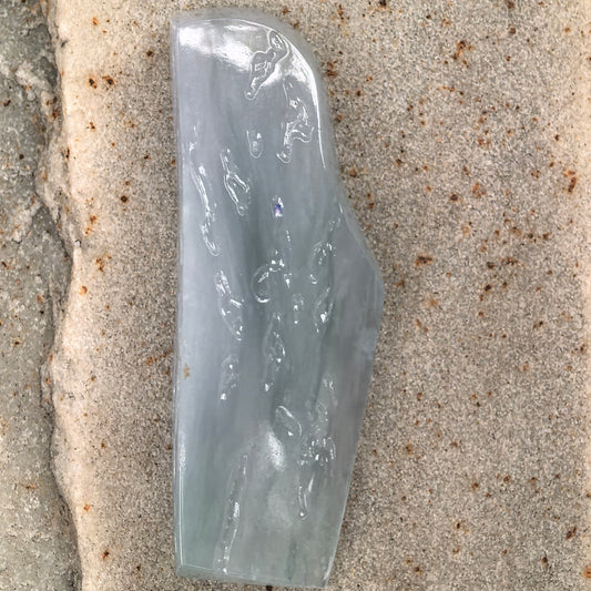 Natural Grade-A Jadeite Rough Piece for Pendant Carving · Burmese Jade