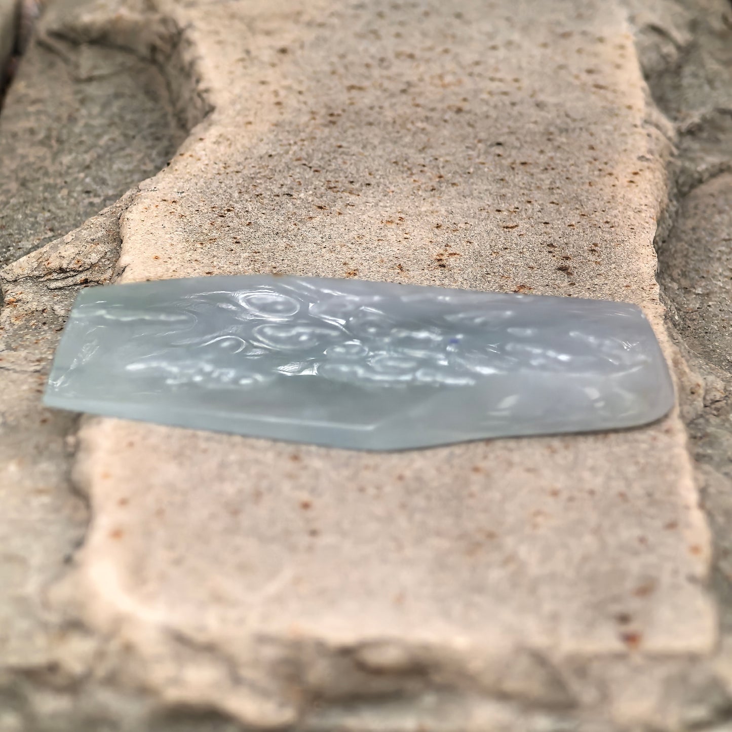 Natural Grade-A Jadeite Rough Piece for Pendant Carving · Burmese Jade