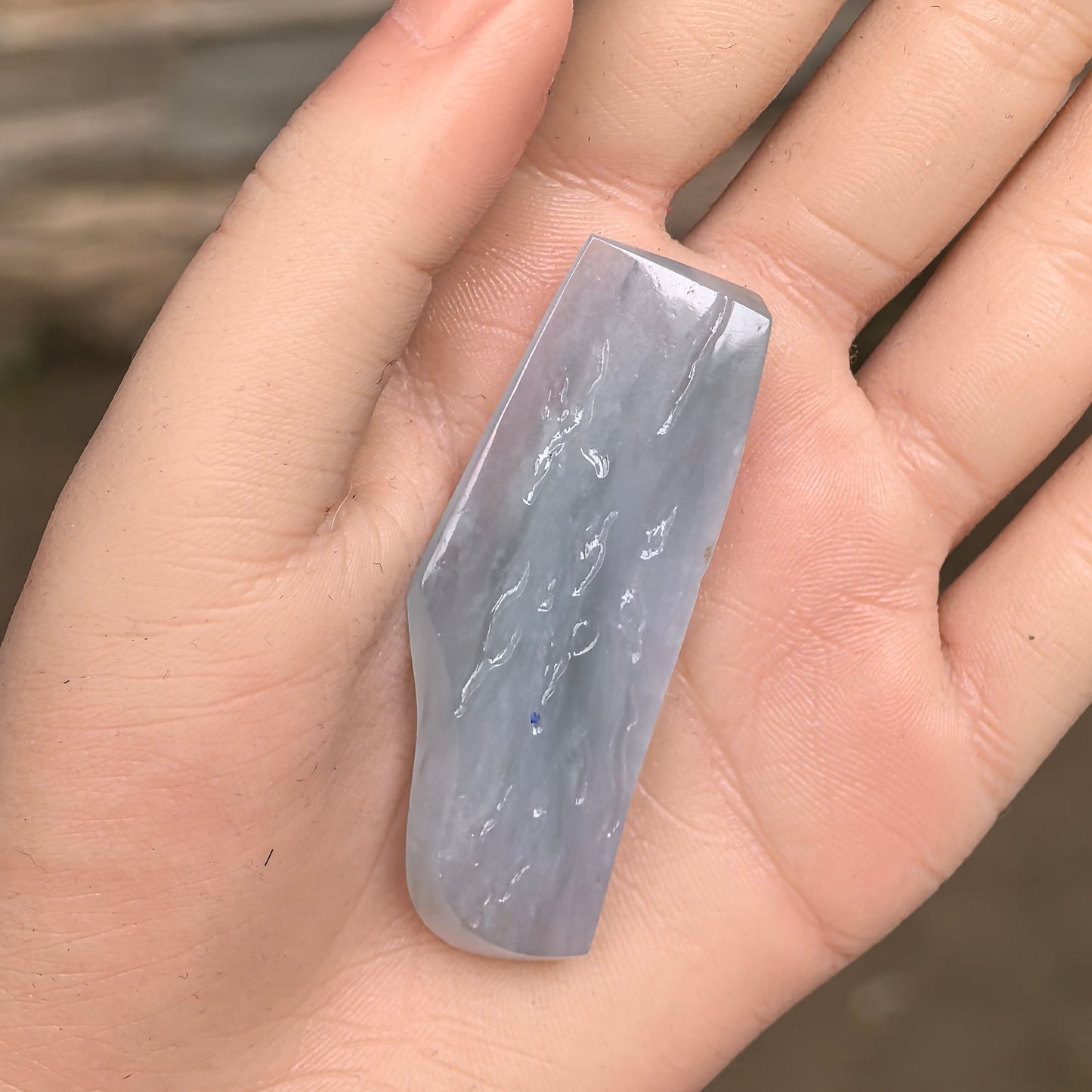 Natural Grade-A Jadeite Rough Piece for Pendant Carving · Burmese Jade