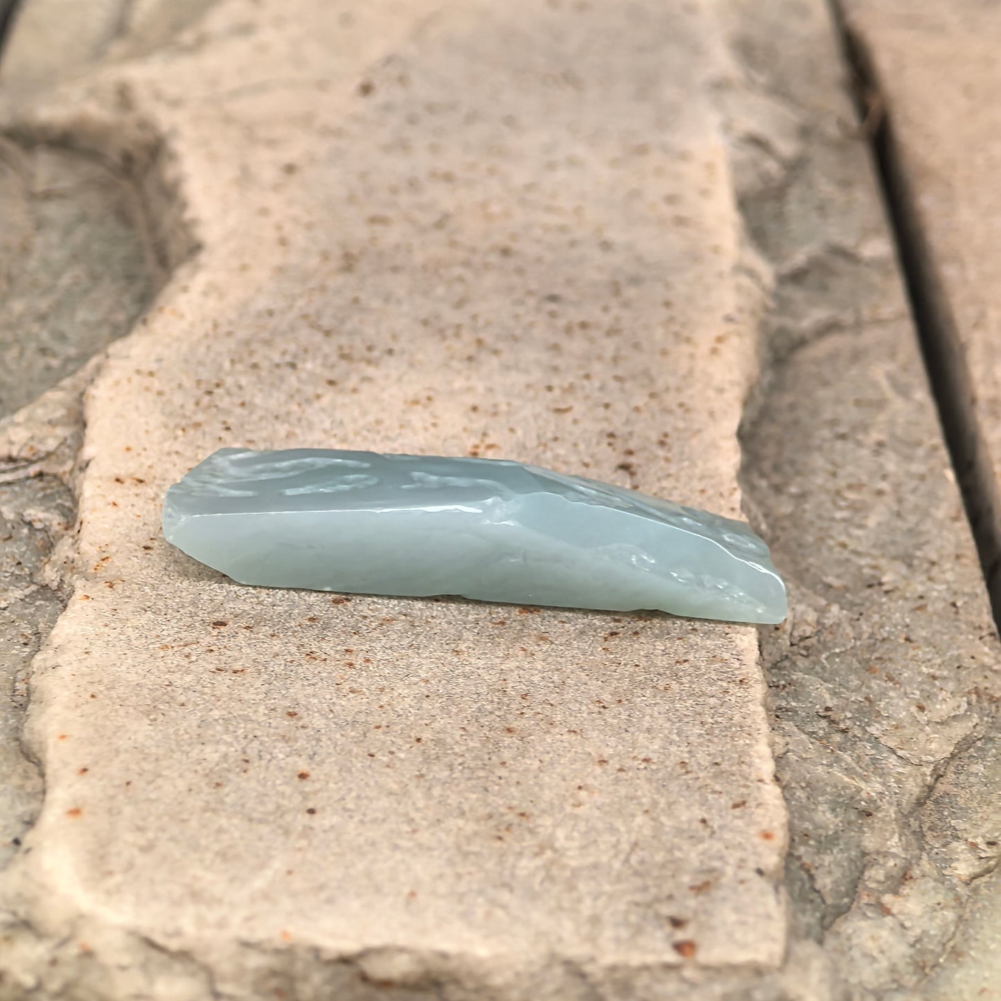 Natural Grade-A Jadeite Rough Piece for Pendant Carving · Burmese Jade