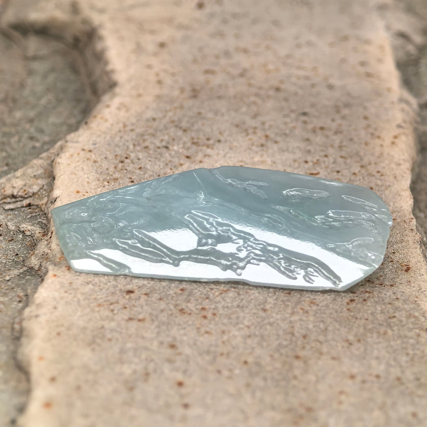 Natural Grade-A Jadeite Rough Piece for Pendant Carving · Burmese Jade