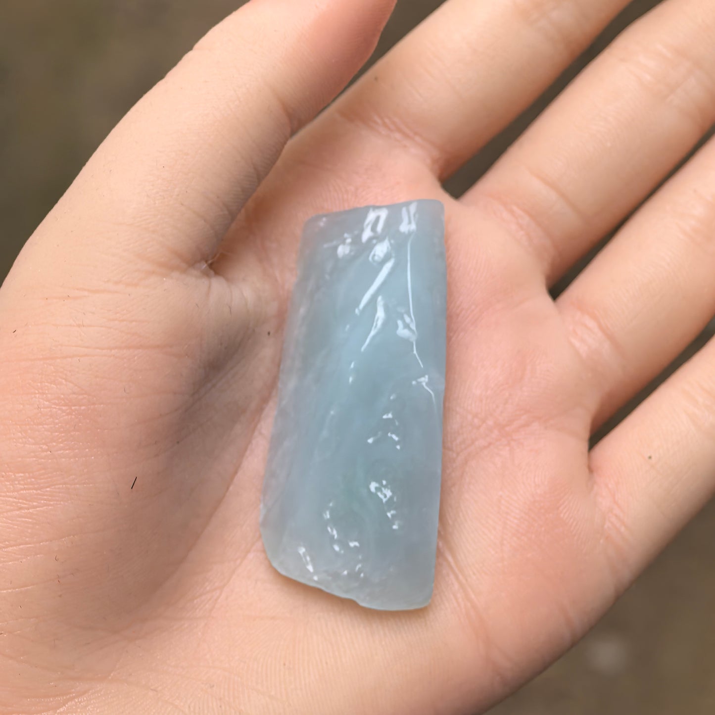 Natural Grade-A Jadeite Rough Piece for Pendant Carving · Burmese Jade