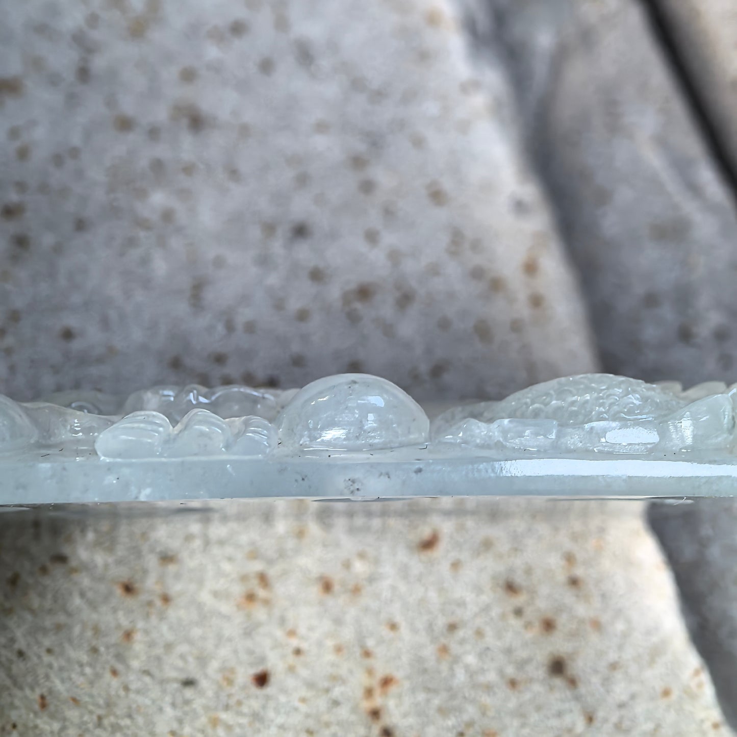 Natural Grade-A Icy Translucent Pale Green Dragon Plaque Pendant · Burmese Jade