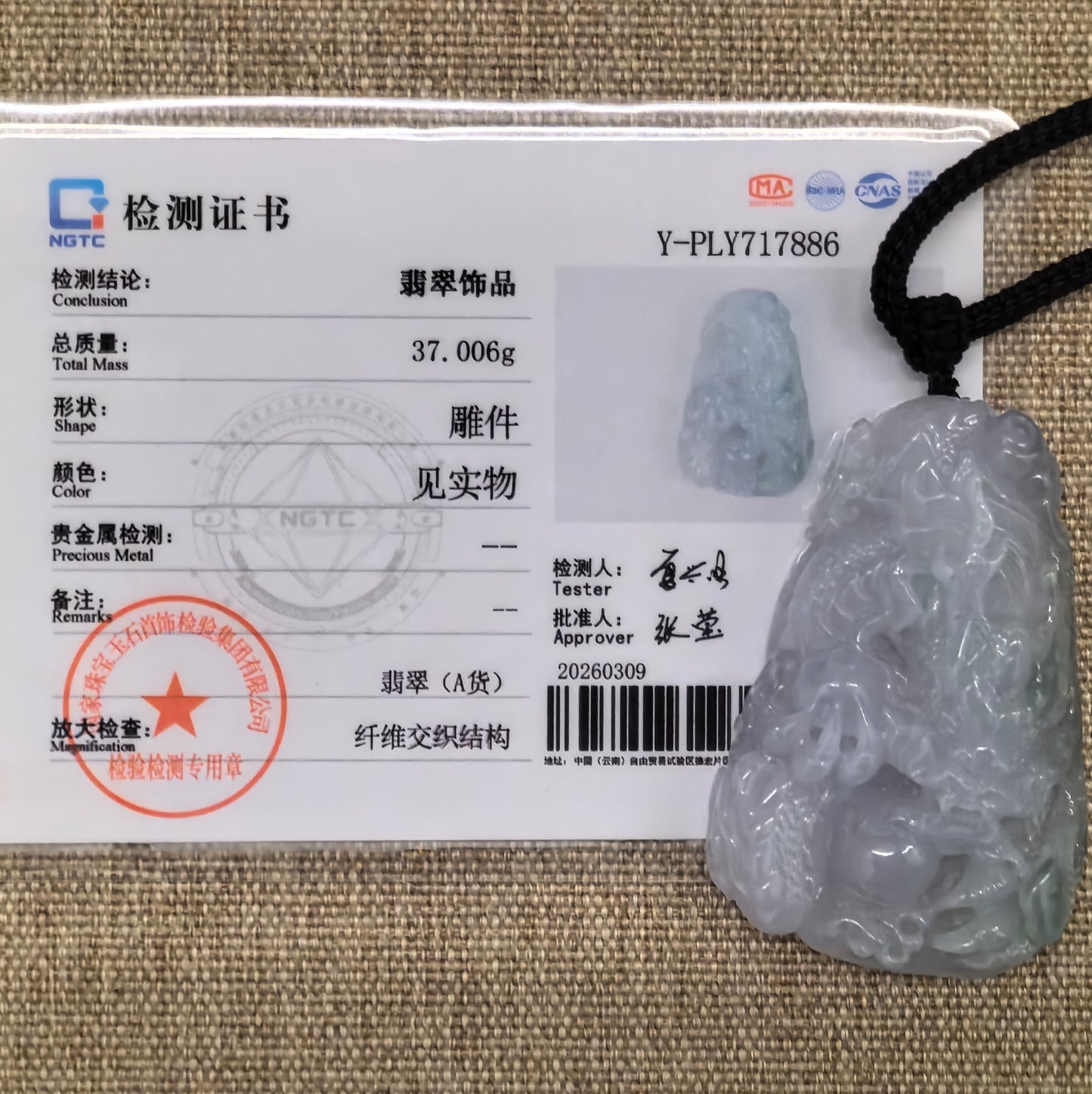 Natural Grade-A Jadeite Glutinous Icy Green and Lavender Dragon Pendant · Burmese Jade