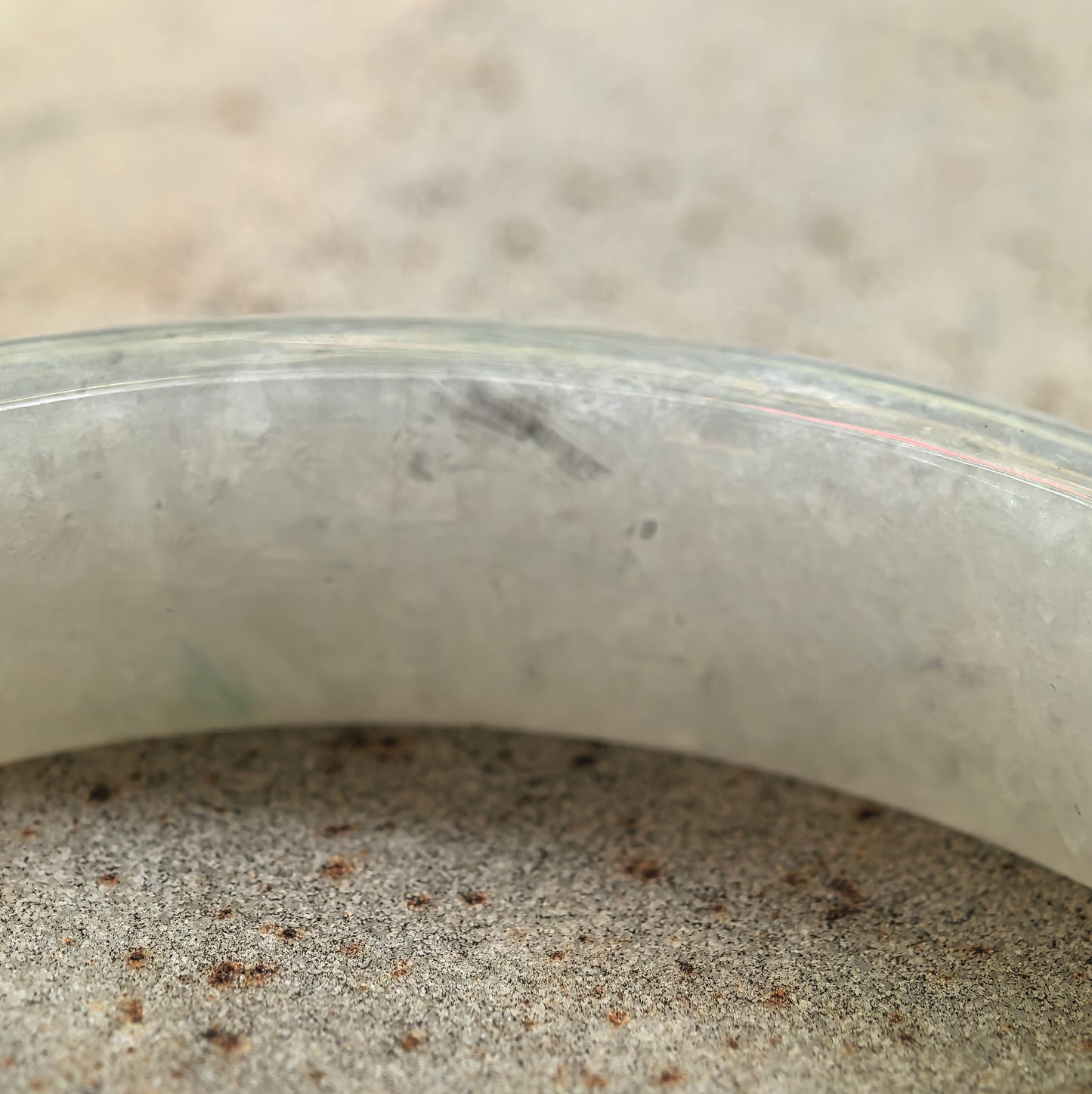 Natural Grade-A Jadeite Glutinous Black-and-Green D-Shape Bangle · Burmese Jade 51mm