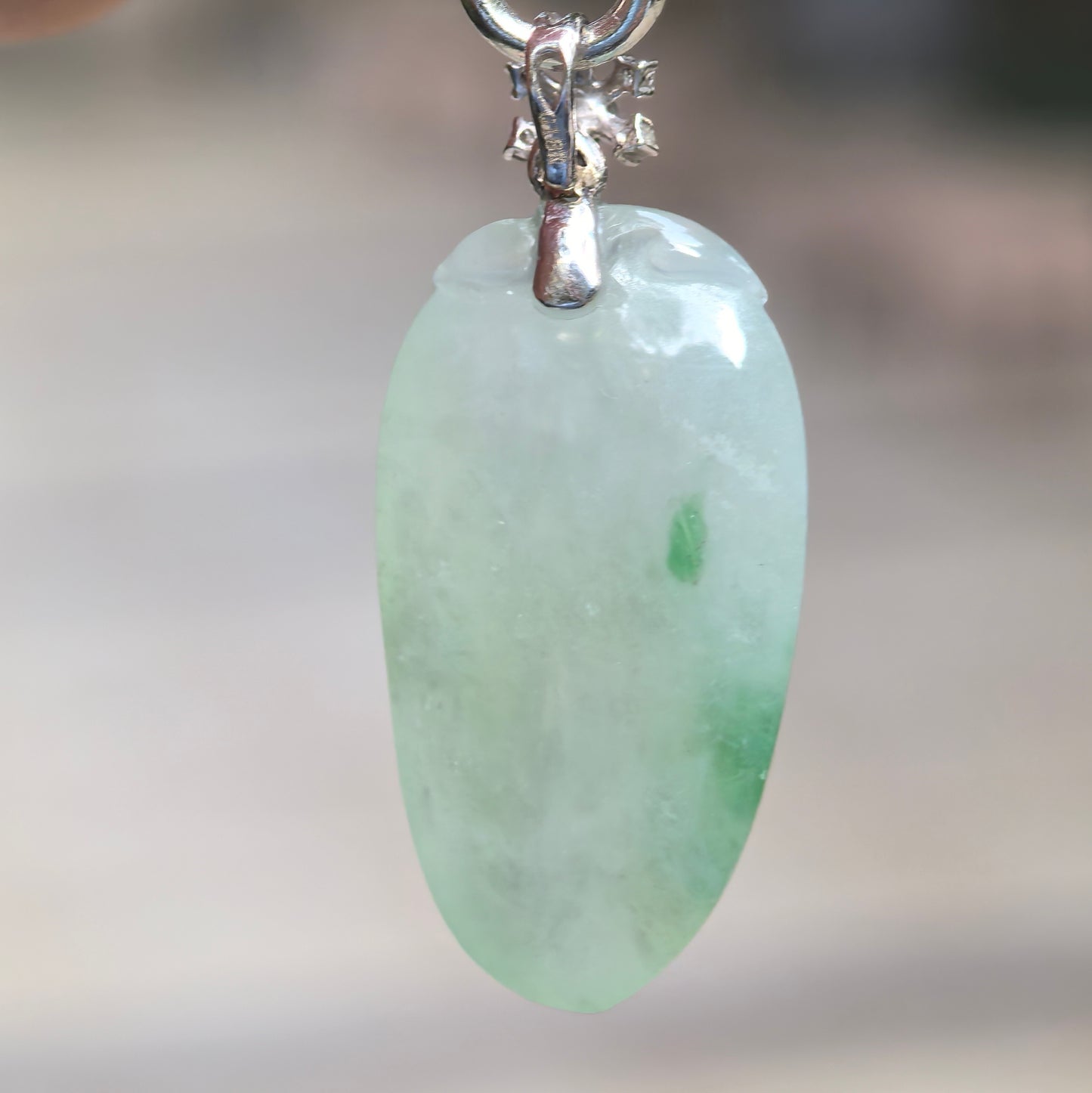 Natural Grade-A Icy Glutinous Light Green Melon Jadeite Pendant · Burmese Jade