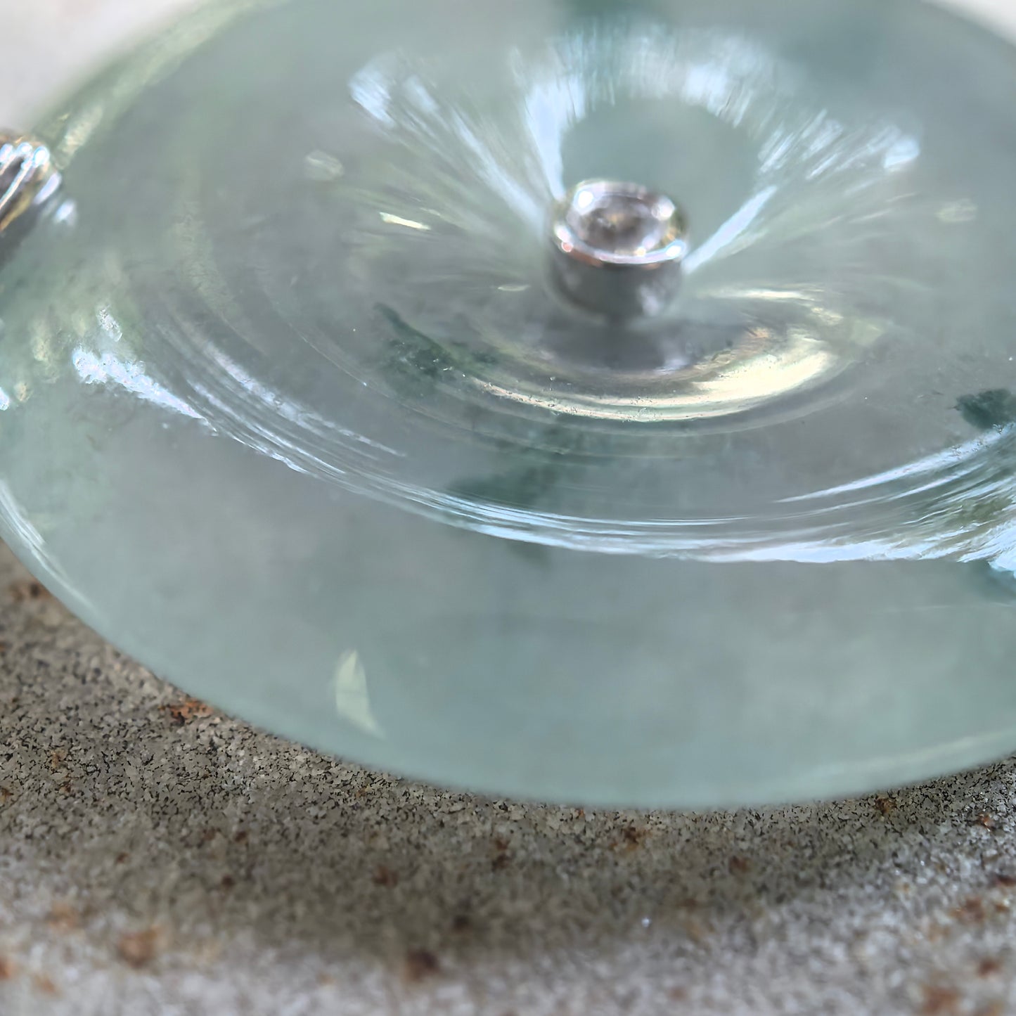 Natural Grade-A Icy Glutinous Floating Green Peace Pendant Jadeite Pendant · Burmese Jade