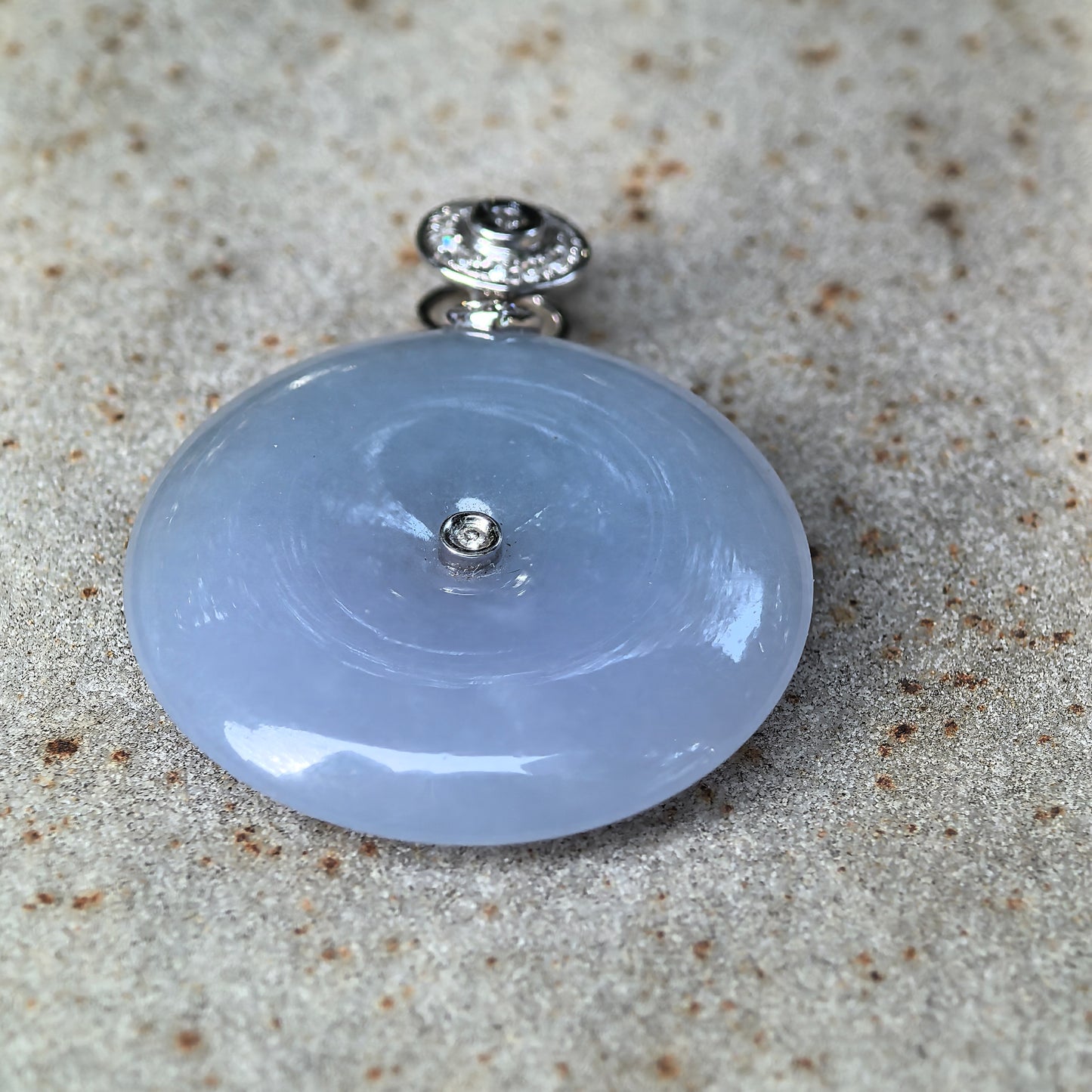 Natural Grade-A Fine Glutinous Purple Peace Pendant Jadeite Pendant · Burmese Jade