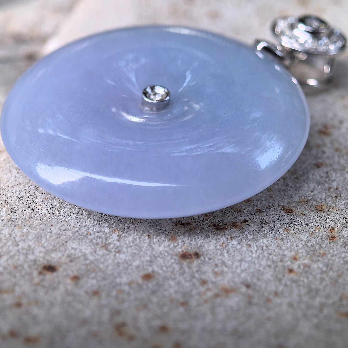 Natural Grade-A Fine Glutinous Purple Peace Pendant Jadeite Pendant · Burmese Jade