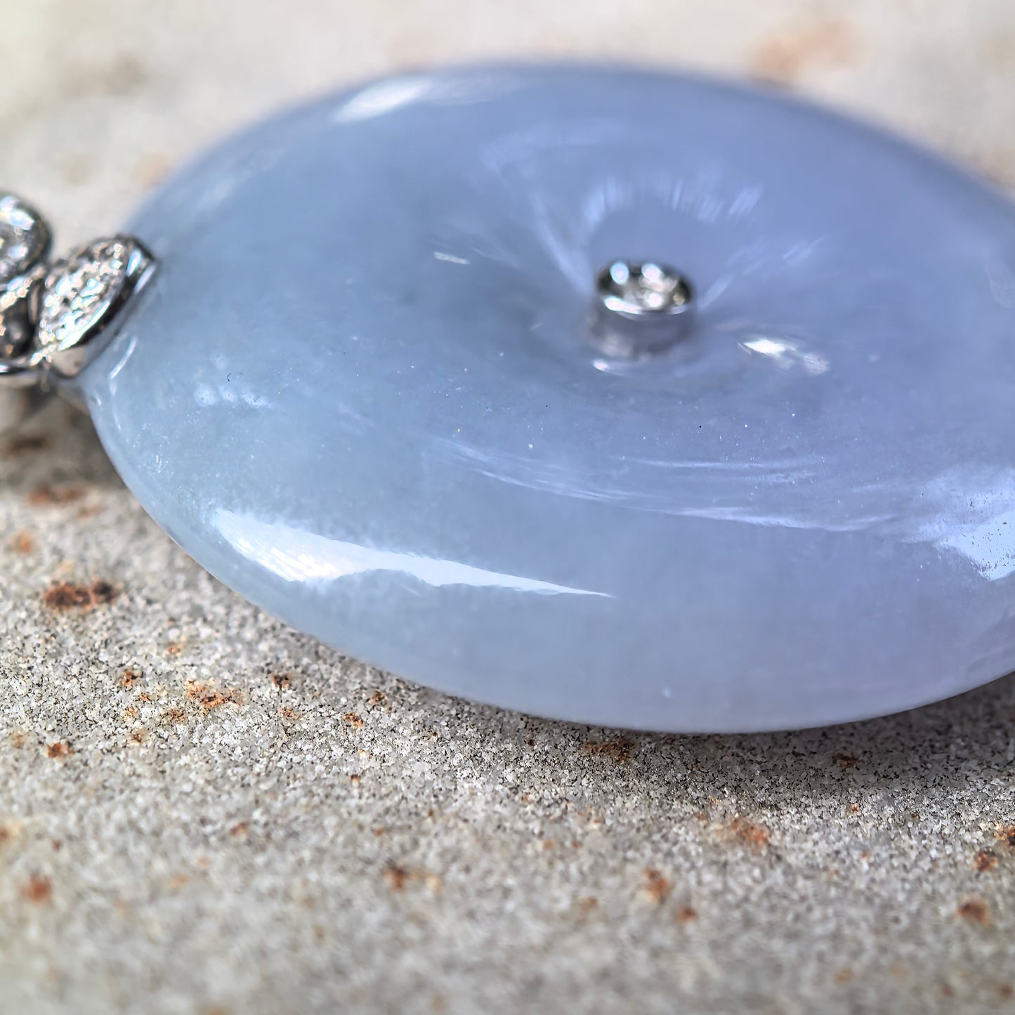 Natural Grade-A Fine Glutinous Purple Peace Pendant Jadeite Pendant · Burmese Jade