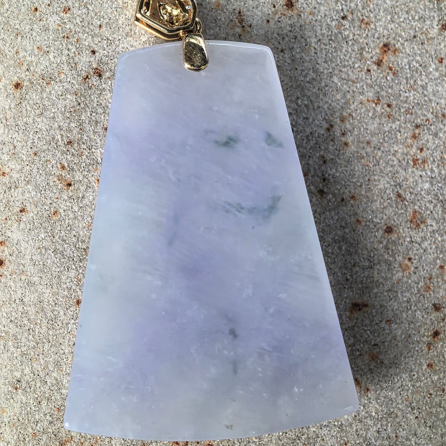 Natural Grade-A Icy Glutinous Purple Deer Plaque Jadeite Pendant · Burmese Jade
