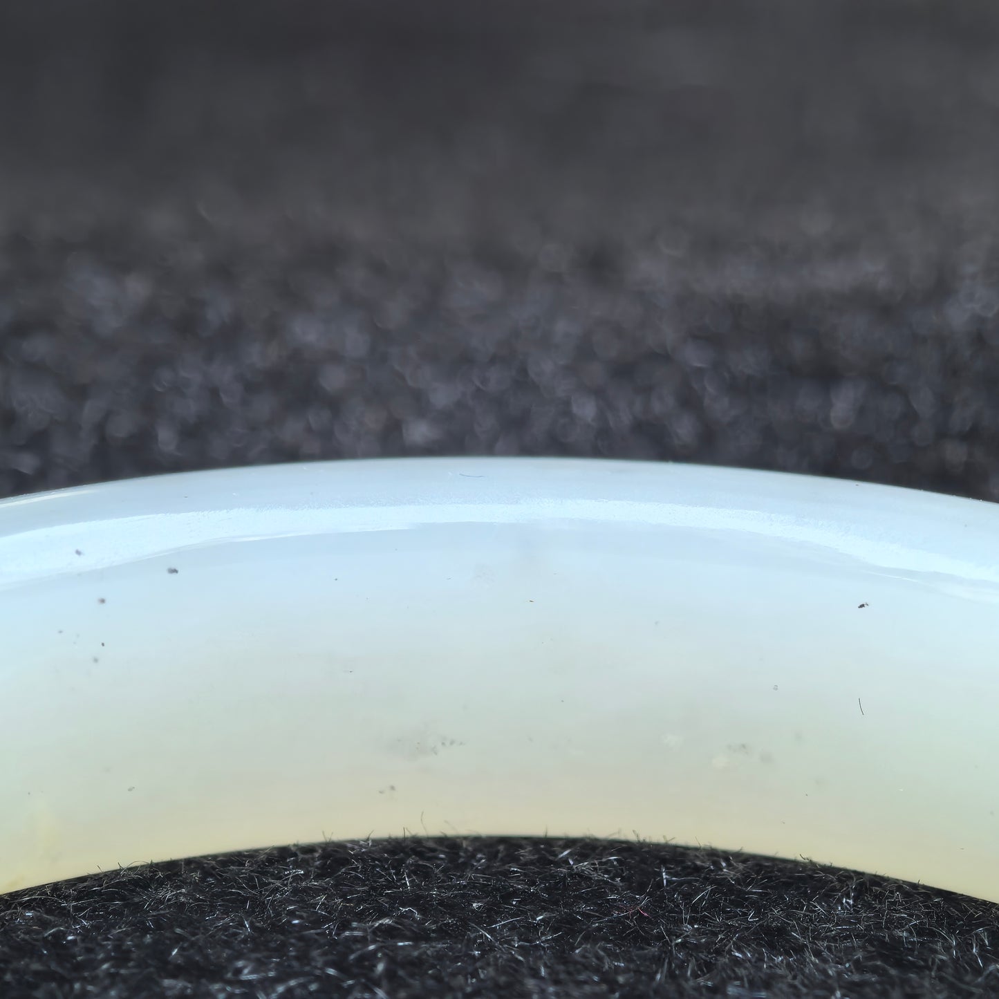 Natural Nephrite Xinjiang White D-Shape Bangle · Hetian Jade 57mm