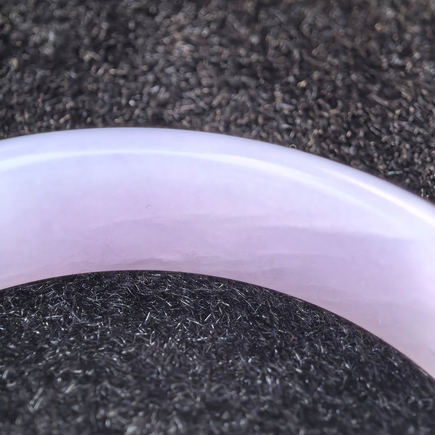 Natural Grade-A Jadeite Lavender D-Shape Bangle · Burmese Jade 52mm