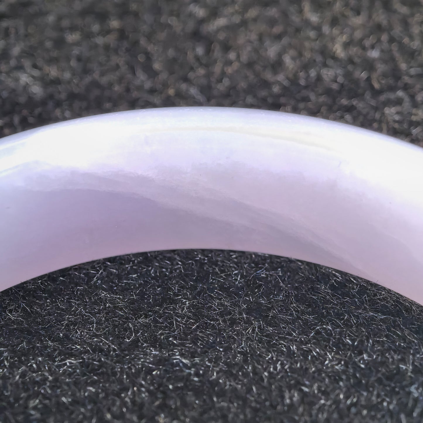 Natural Grade-A Jadeite Lavender D-Shape Bangle · Burmese Jade 52mm