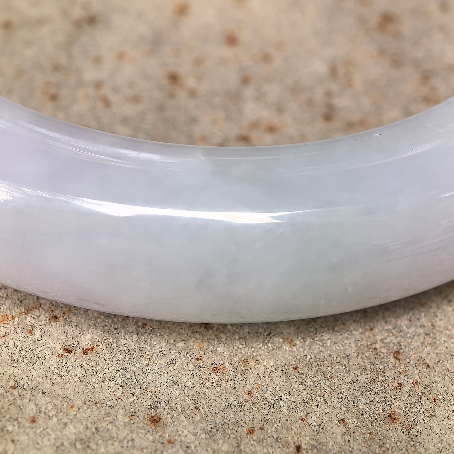 Natural Grade-A Jadeite Fine Glutinous Lavender and Light Green D-Shape Bangle · Burmese Jade 55mm
