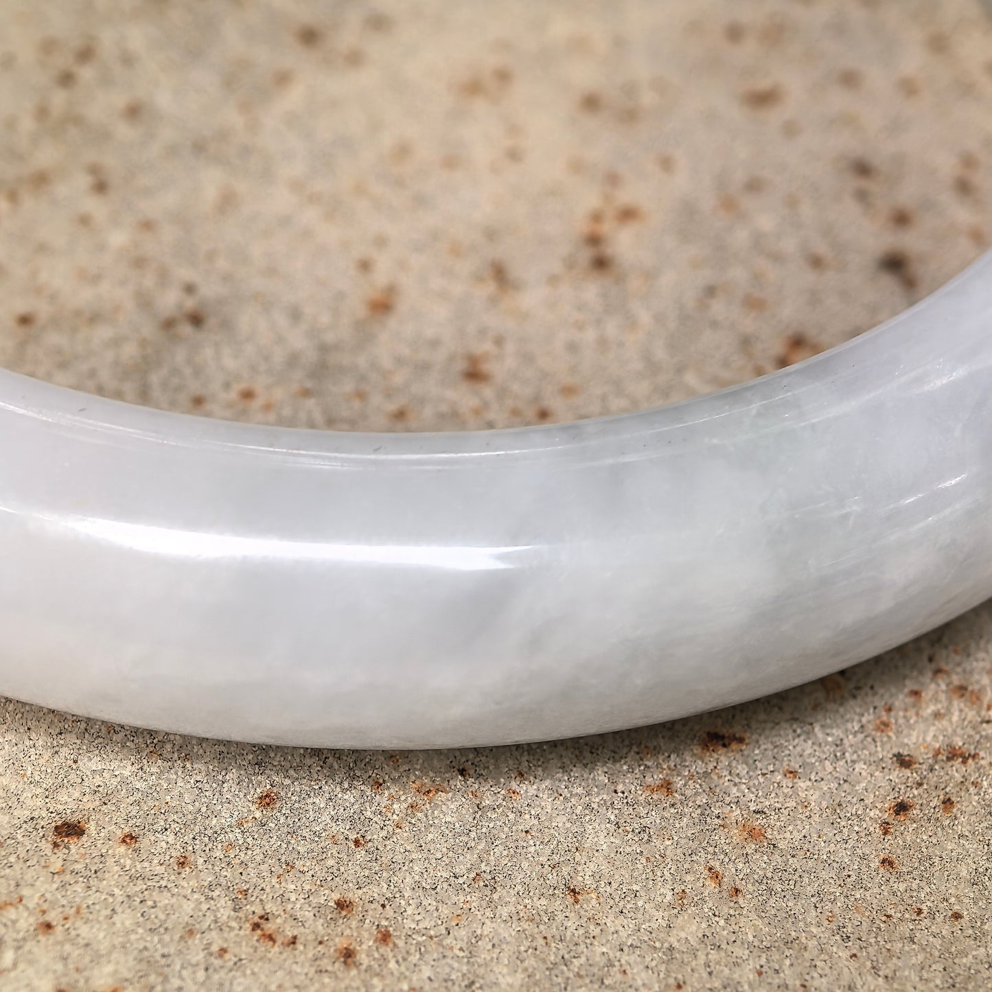 Natural Grade-A Glutinous Jadeite Lavender and Light Green Bangle · Burmese Jade 63mm