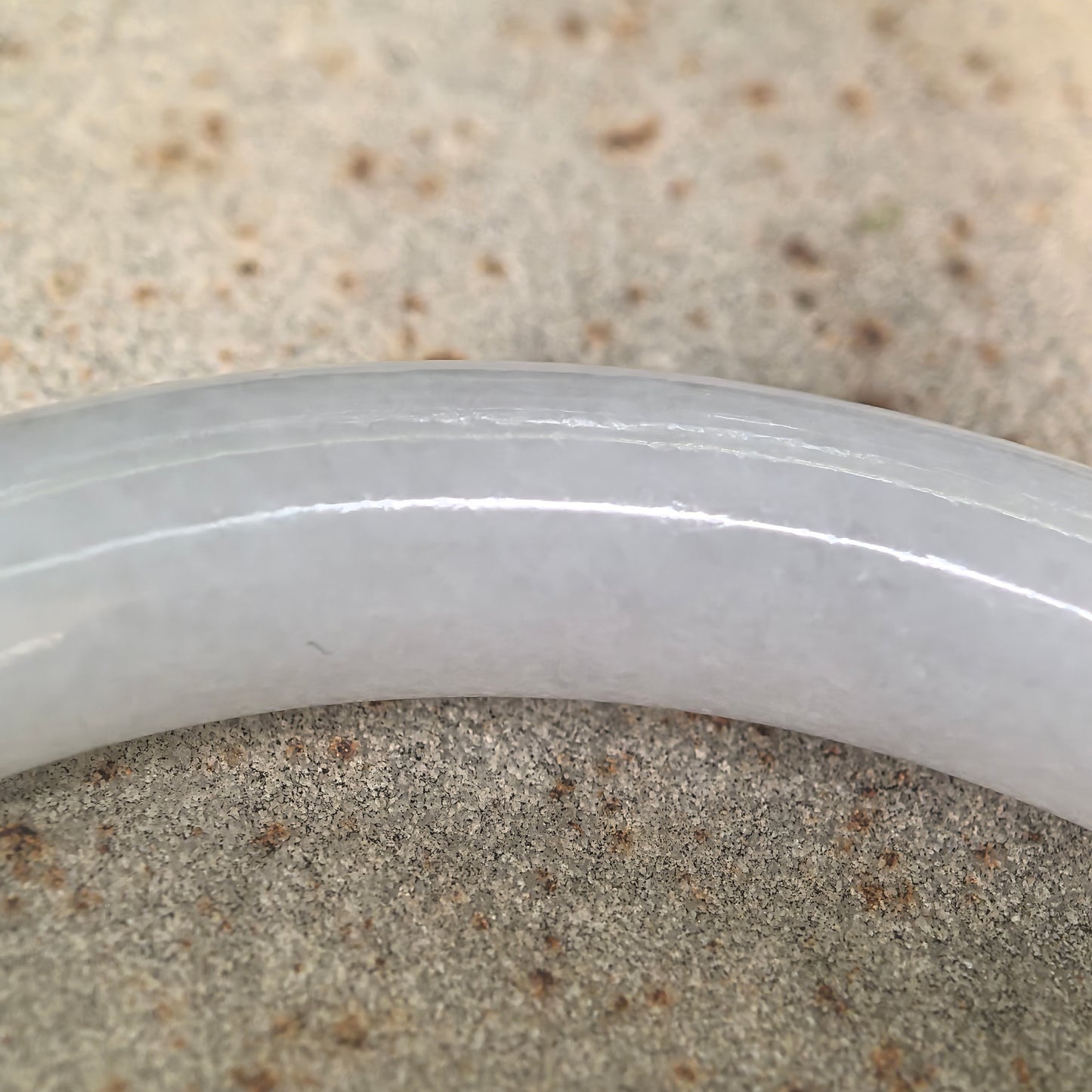 Natural Grade-A Glutinous Pale Green Round Jadeite Bangle · Burmese Jade 56mm