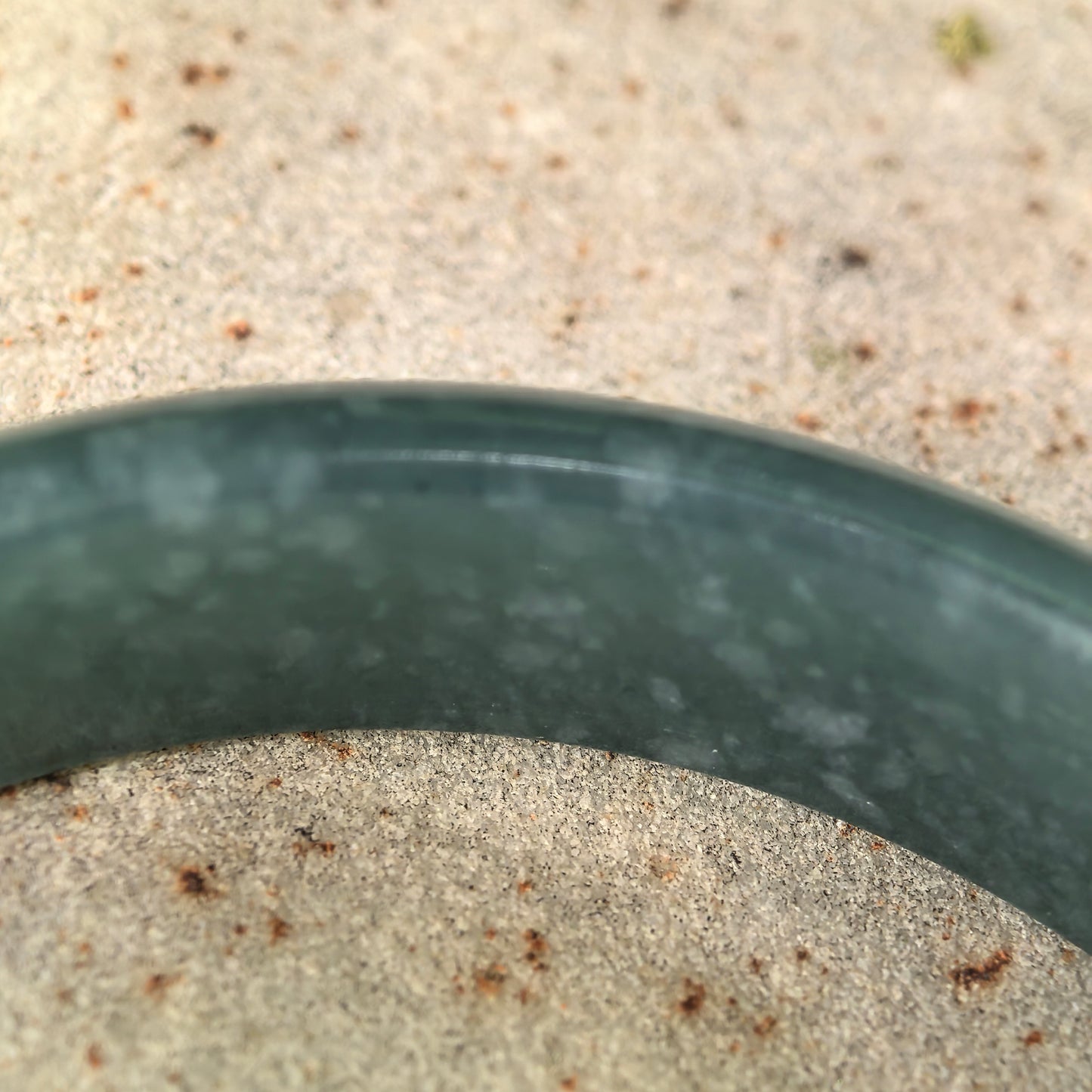 Natural Grade-A Jadeite Glutinous Teal Blue D-Shape Bangle · Guatemalan Jade 53mm