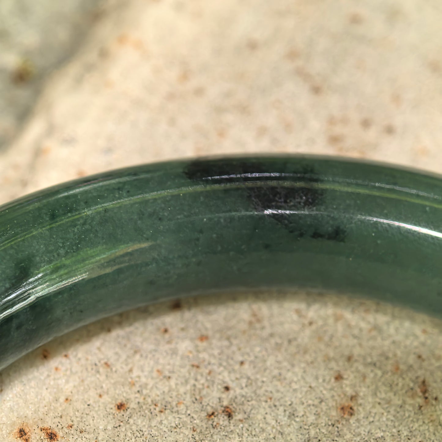 Natural Grade-A Jadeite Glutinous Icy Oil Green D-Shape Bangle · Burmese Jade 54mm