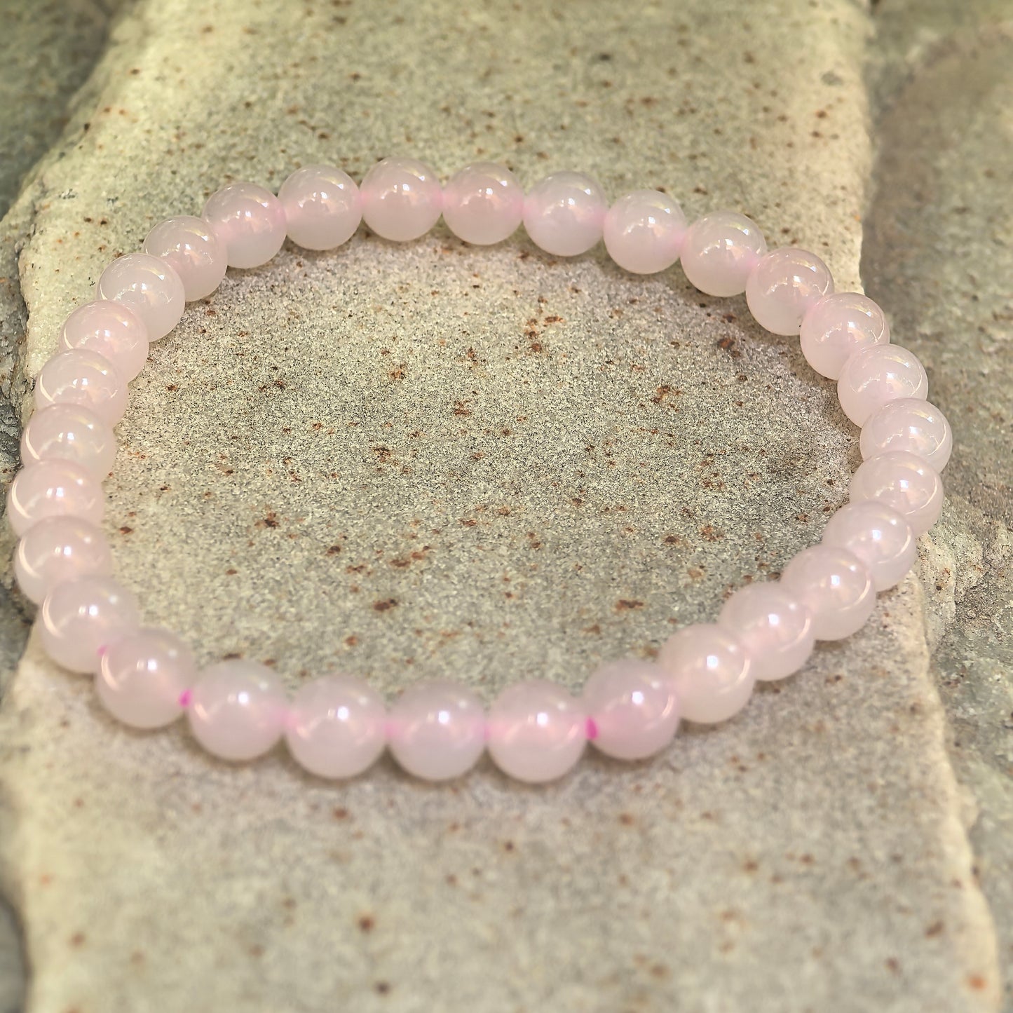 Natural Nephrite Lotus Pink Bead Bracelet · Hetian Jade 5.8mm