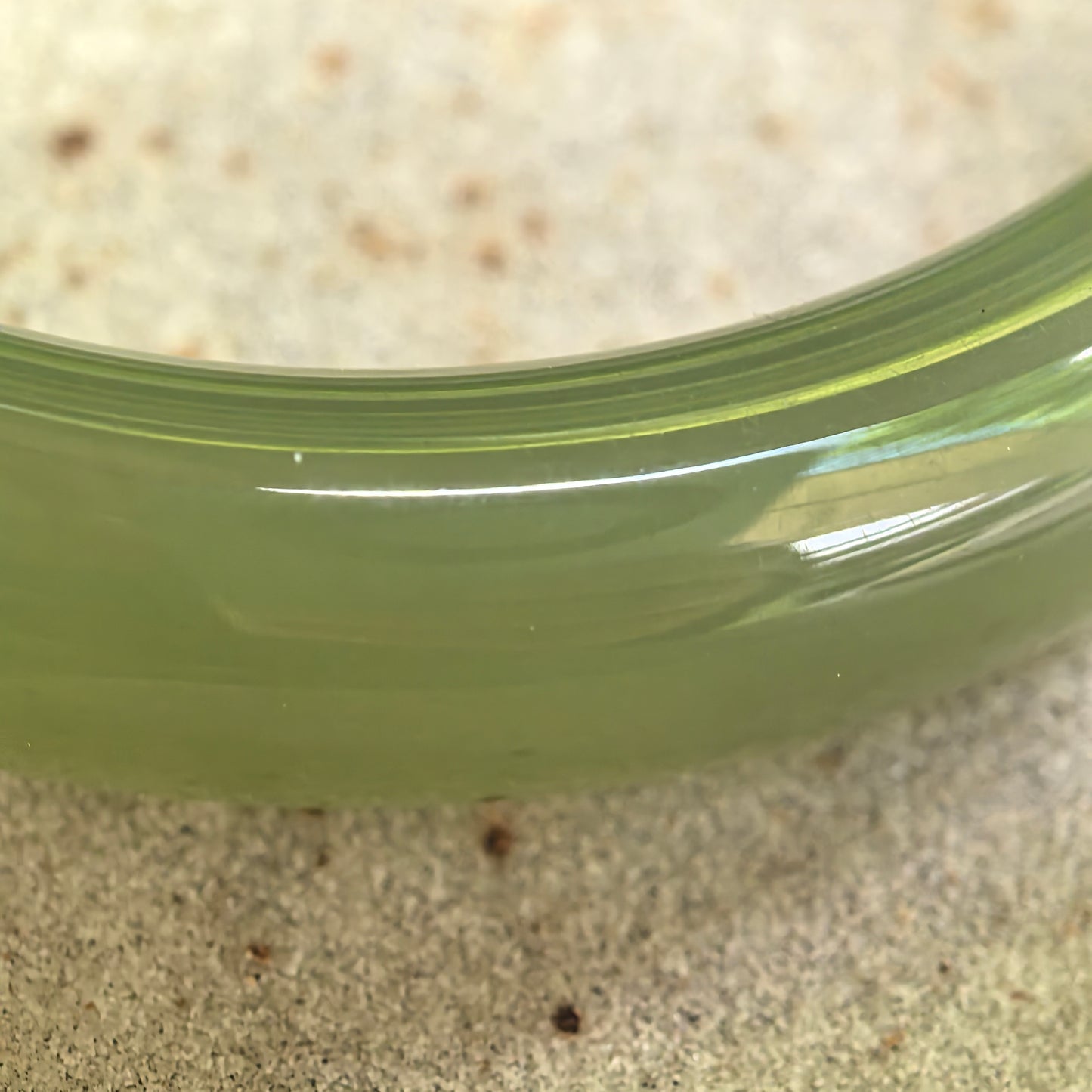 Natural Nephrite Olive Green D-Shape Bangle · Hetian Jade 54mm