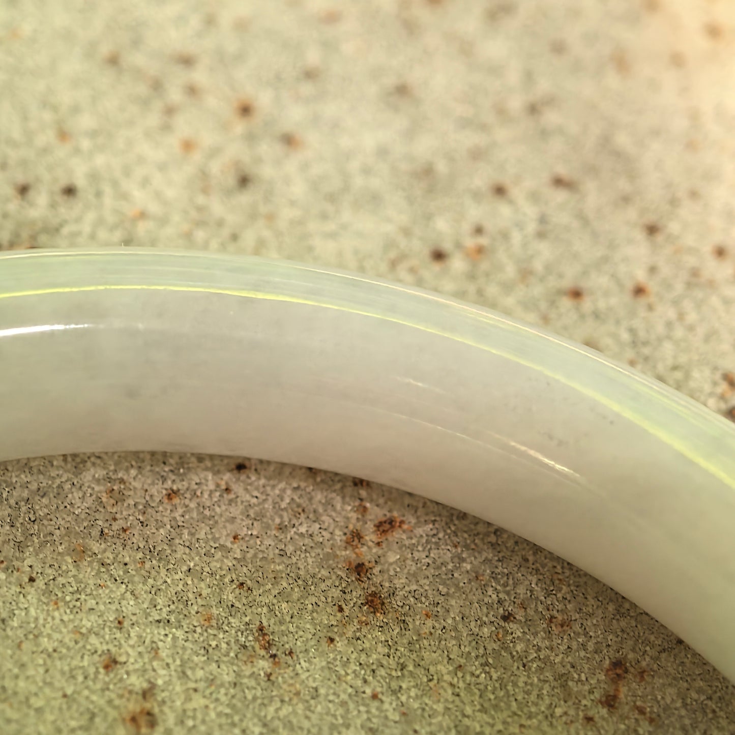 Natural Grade-A Jadeite Glutinous Pale Green Slim Round Bangle · Burmese Jade 53mm