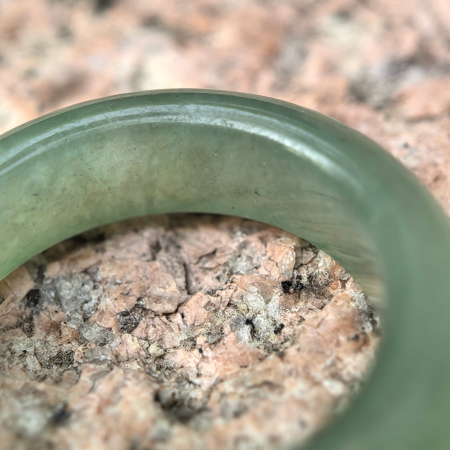 Natural Grade-A Jadeite Glutinous Icy Light Green Ring Band · Burmese Jade US5.5