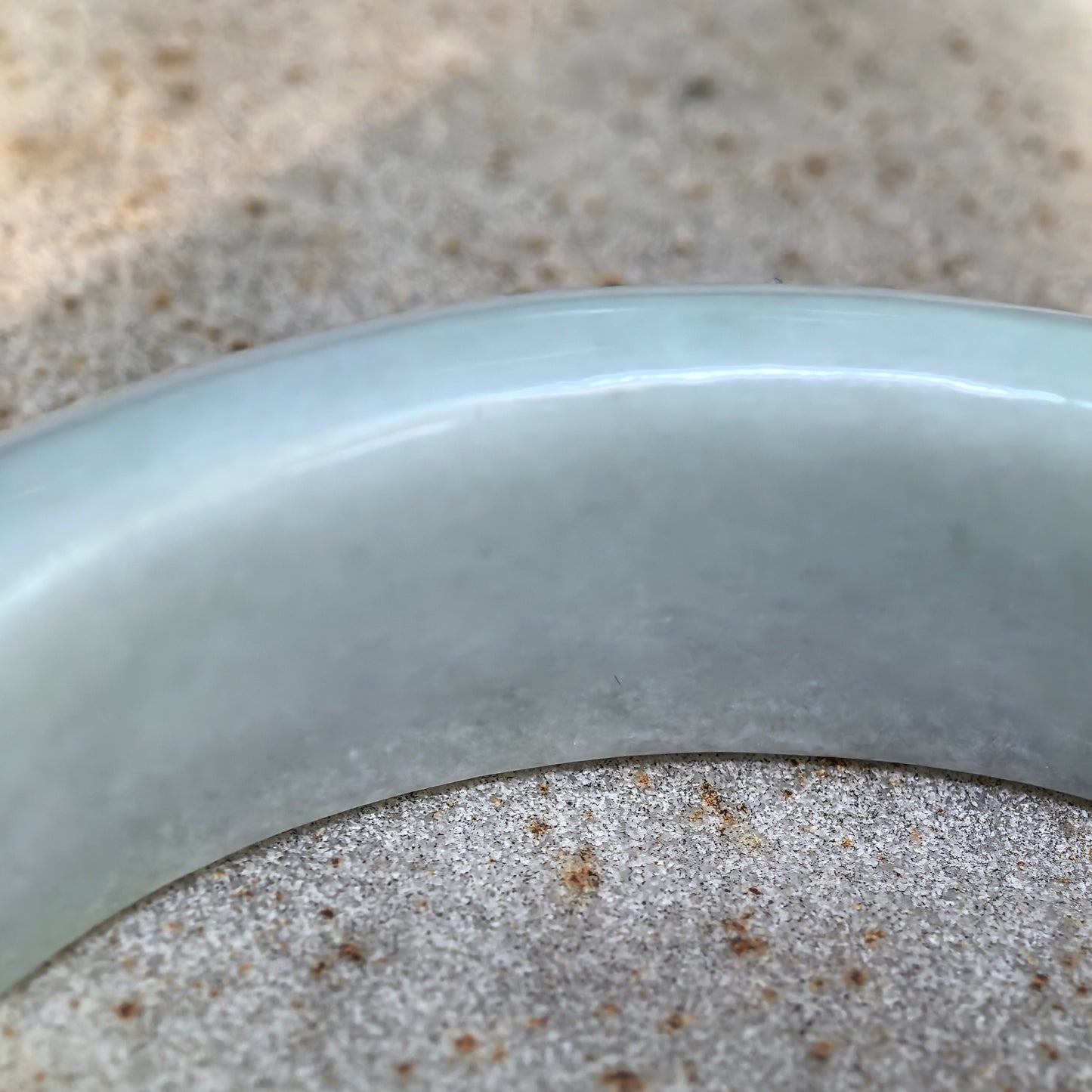 Natural Grade-A Glutinous Jadeite Carved Lotus Oval Bangle · Burmese Jade 53mm