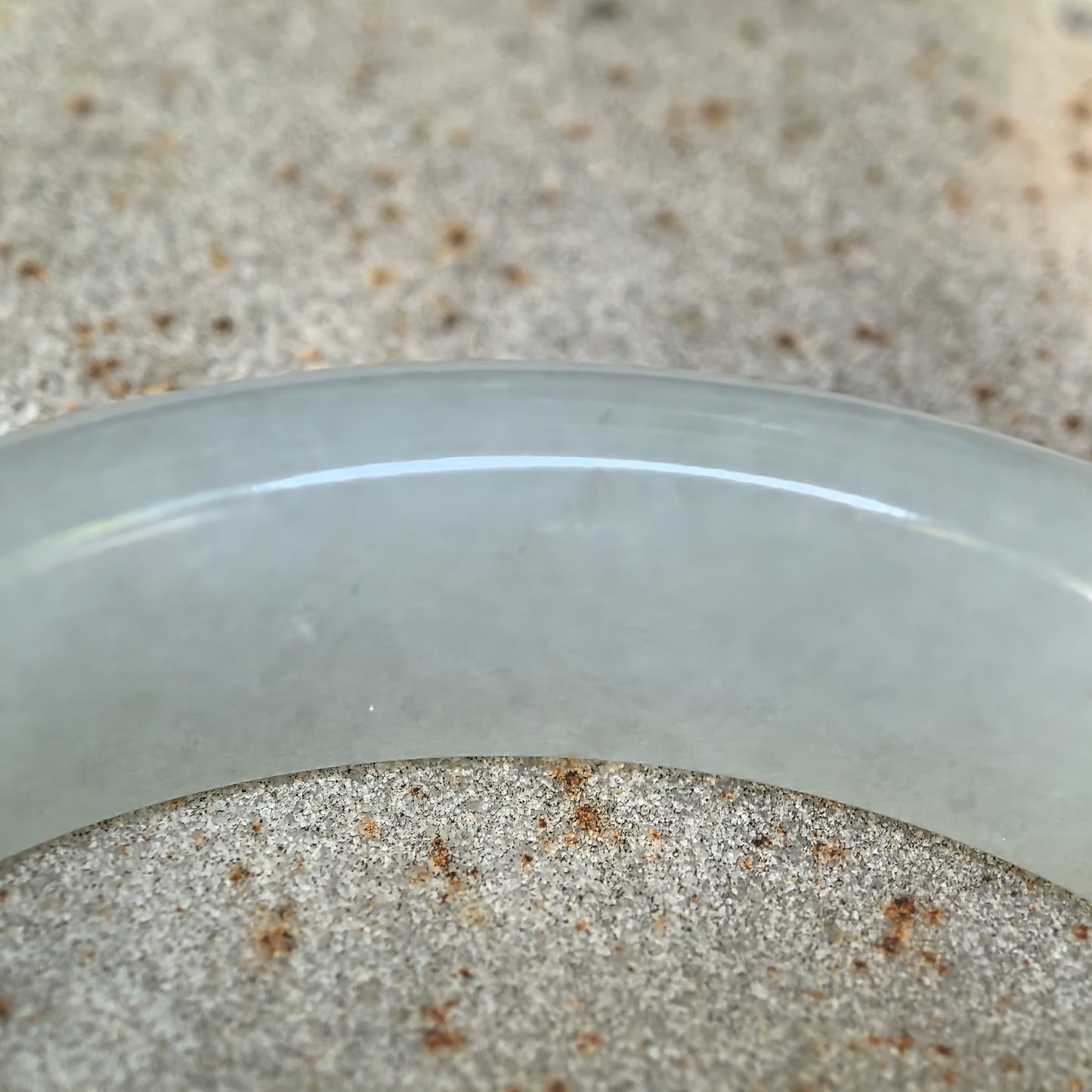 Natural Grade-A Jadeite Glutinous Icy White Classic D-shape Bangle · Burmese Jade 53mm