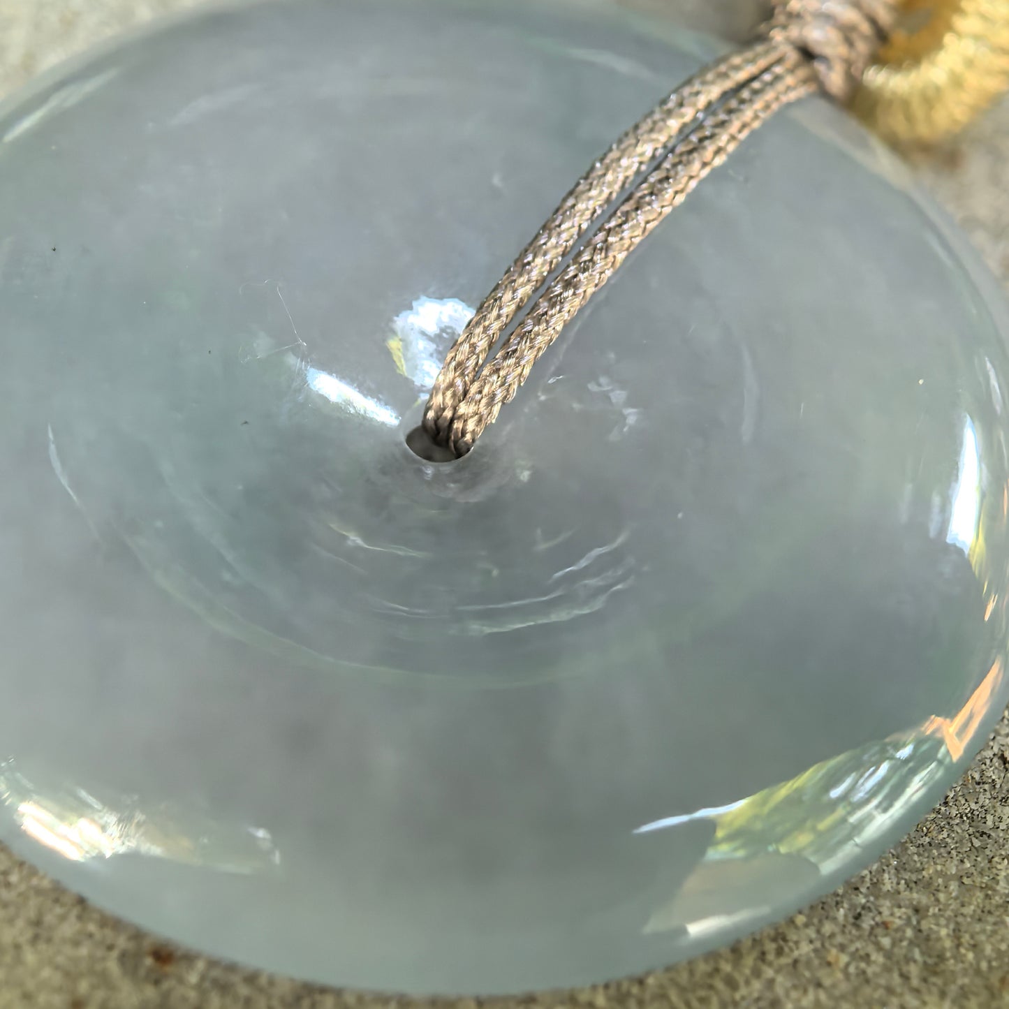 Natural Grade-A Glutinous Icy Blue Jadeite Peace Pendant · Burmese Jade