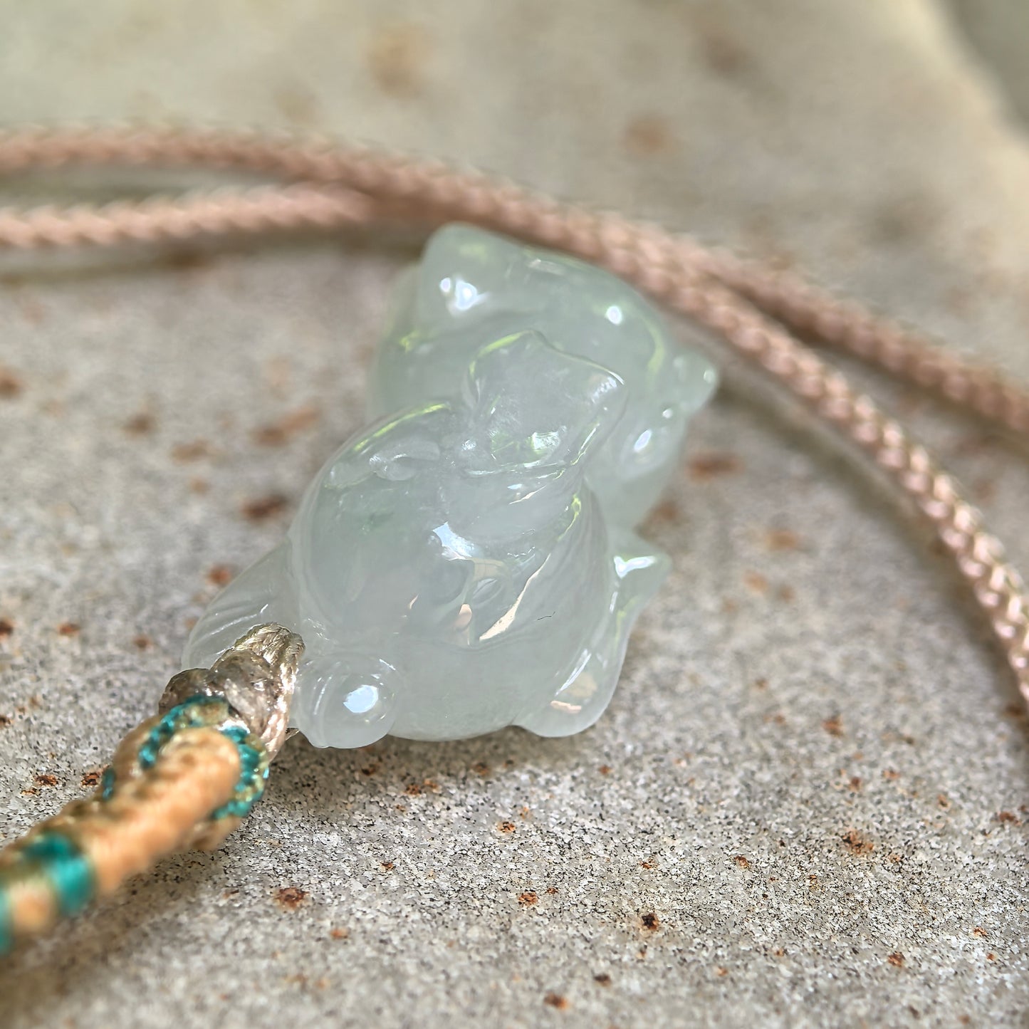 Natural Grade-A Jadeite Glutinous Icy Light Green Elephant Pendant · Burmese Jade