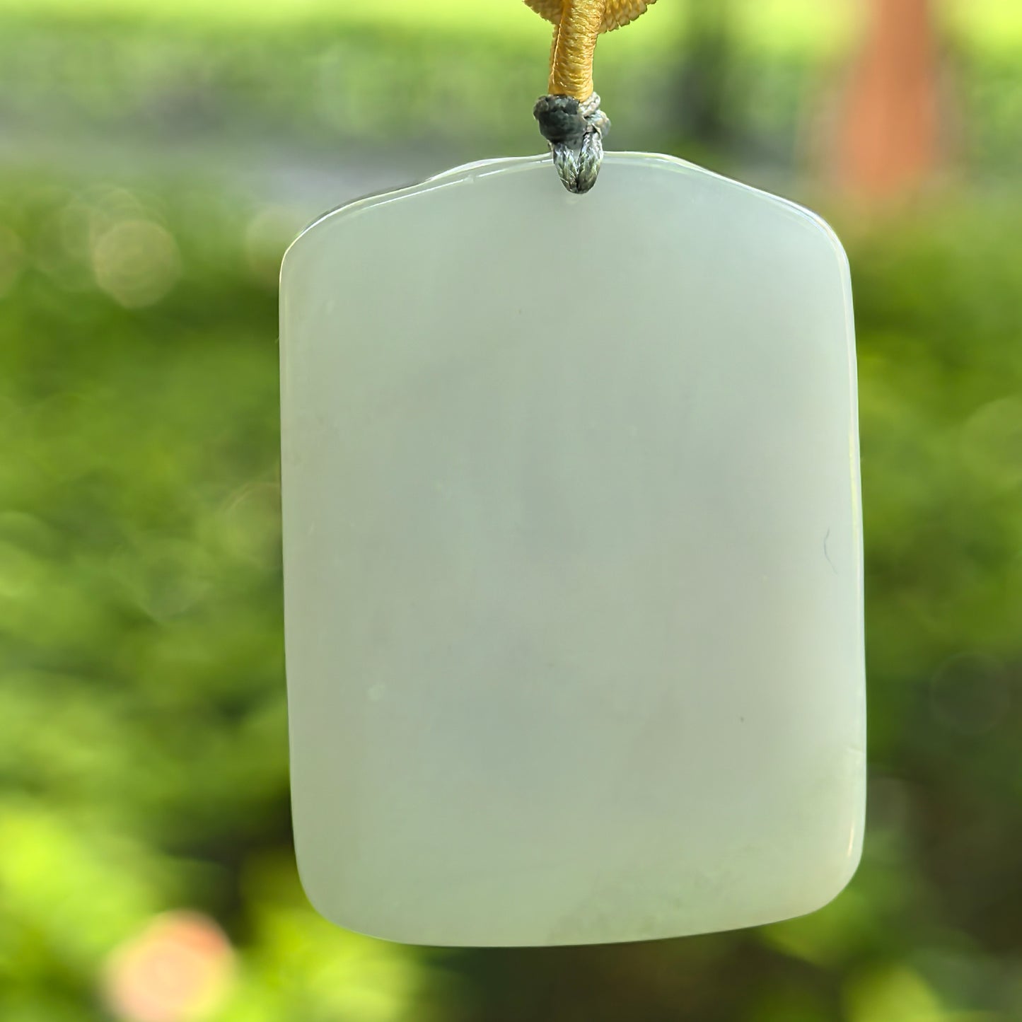 Natural Grade-A Glutinous White Jadeite Snake Pendant · Burmese Jade