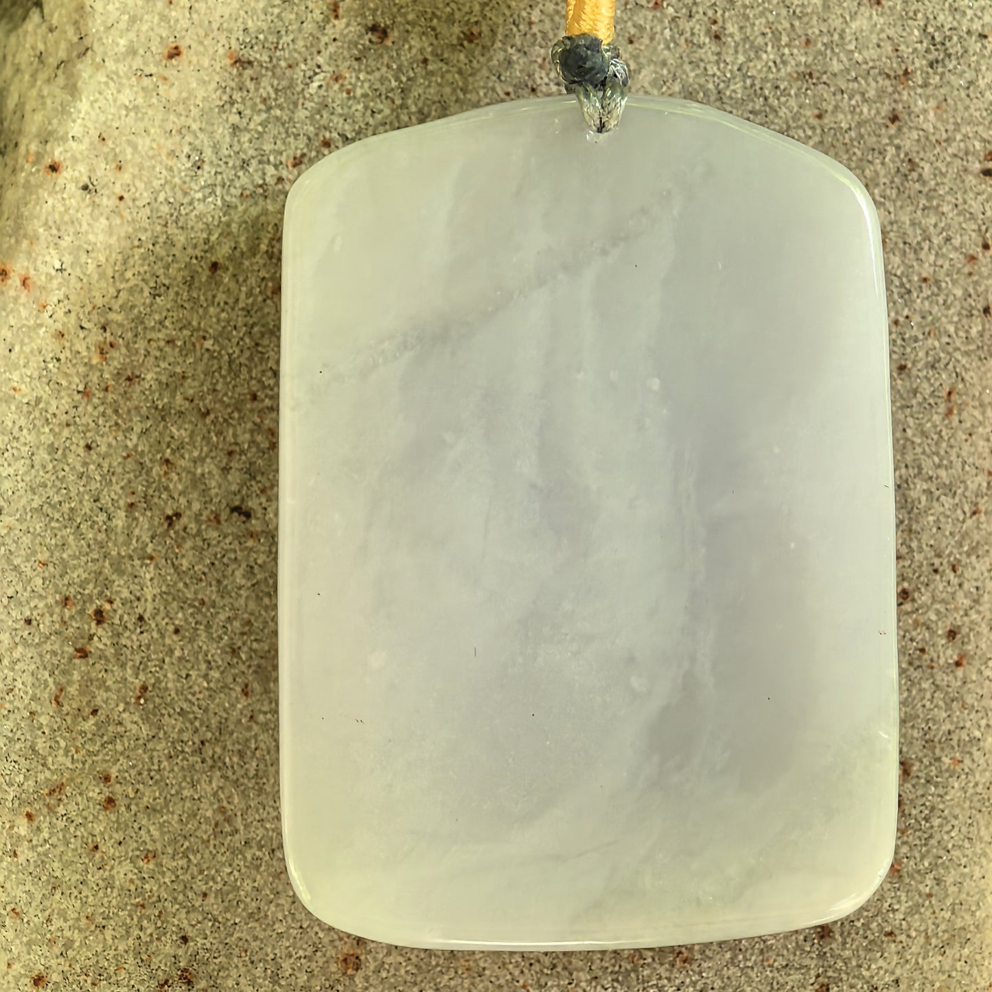 Natural Grade-A Glutinous White Jadeite Snake Pendant · Burmese Jade