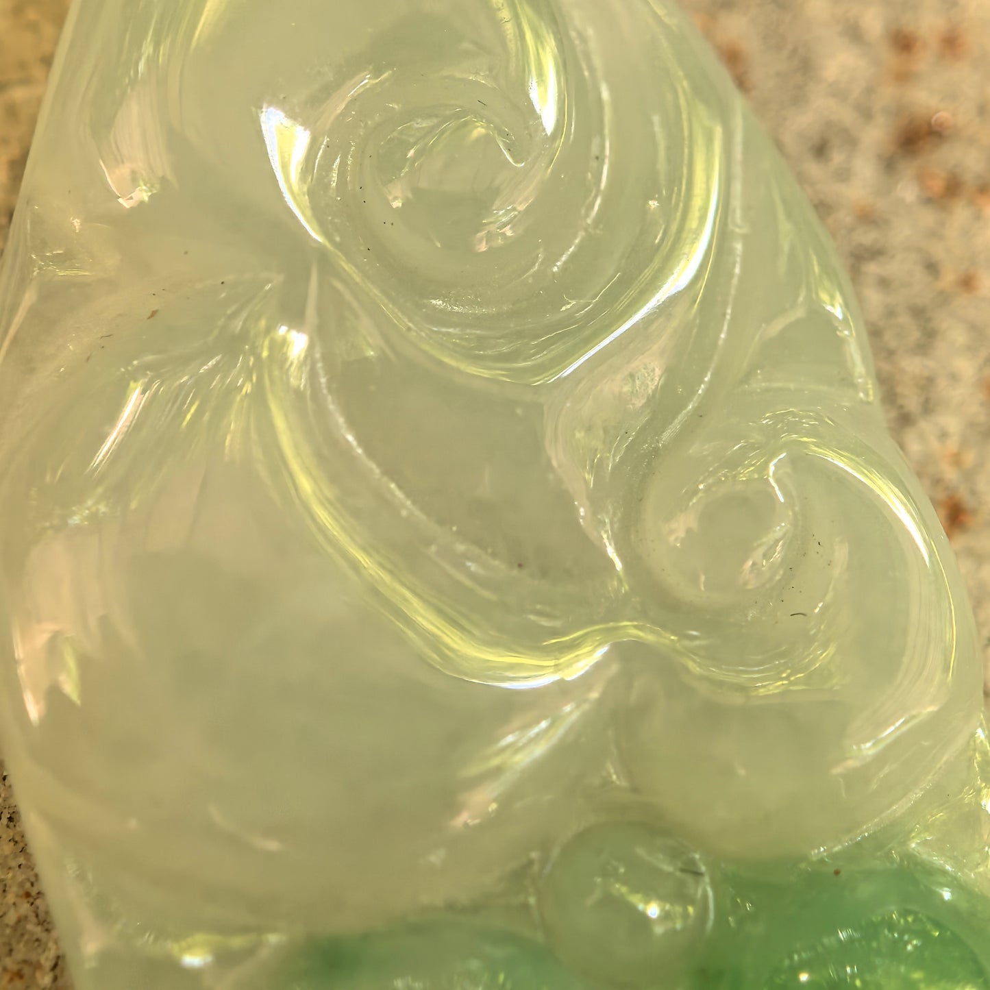 Natural Grade-A Glutinous Light Green Ruyi Jadeite Pendant · Burmese Jade