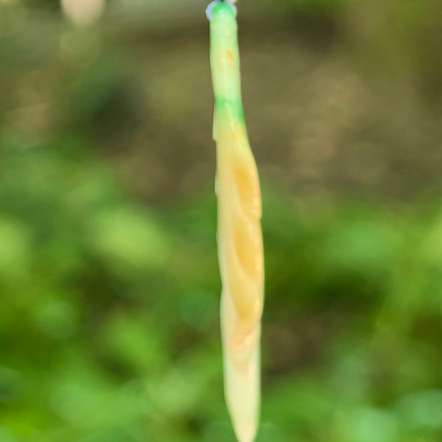 Natural Grade-A Glutinous Yellow-Green Fish Jadeite Pendant · Burmese Jade