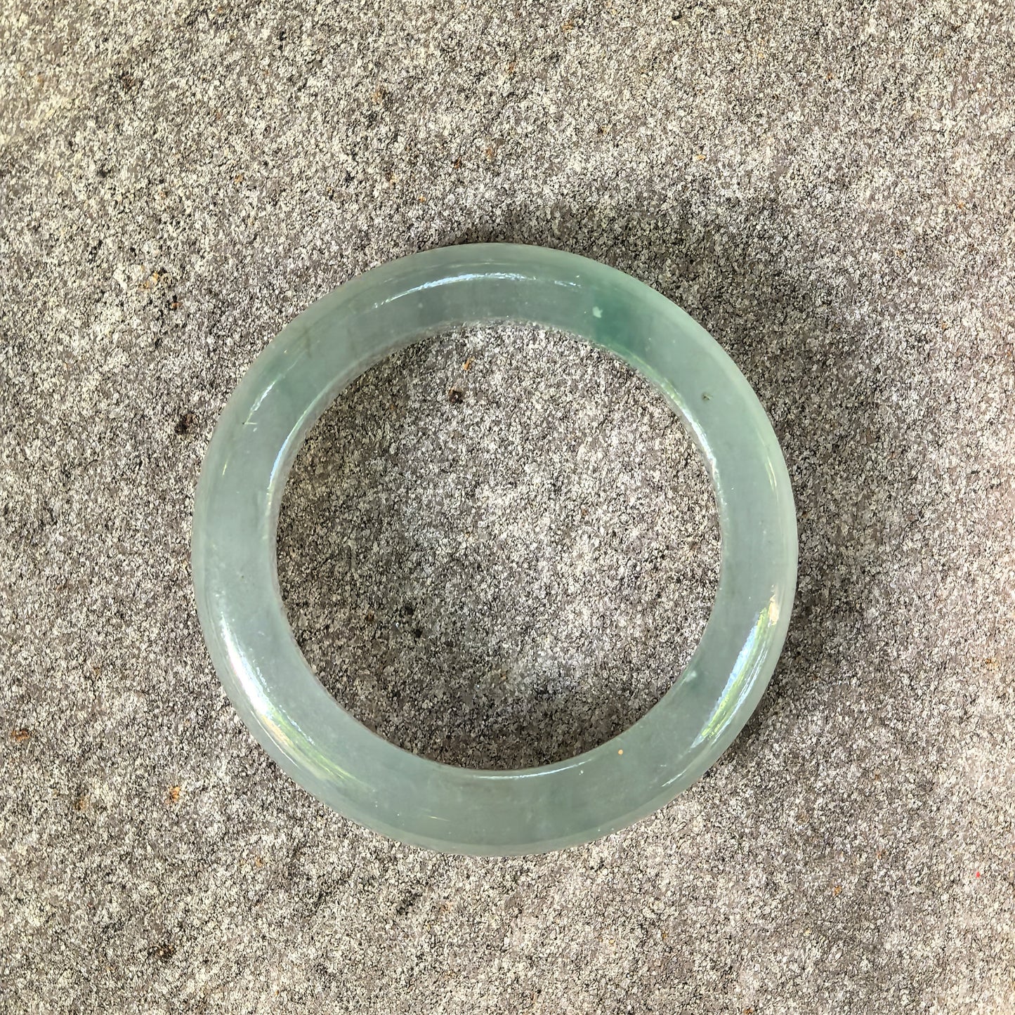Natural Grade-A Jadeite Icy Glutinous Light Green Ring Band · Burmese Jade US9.5