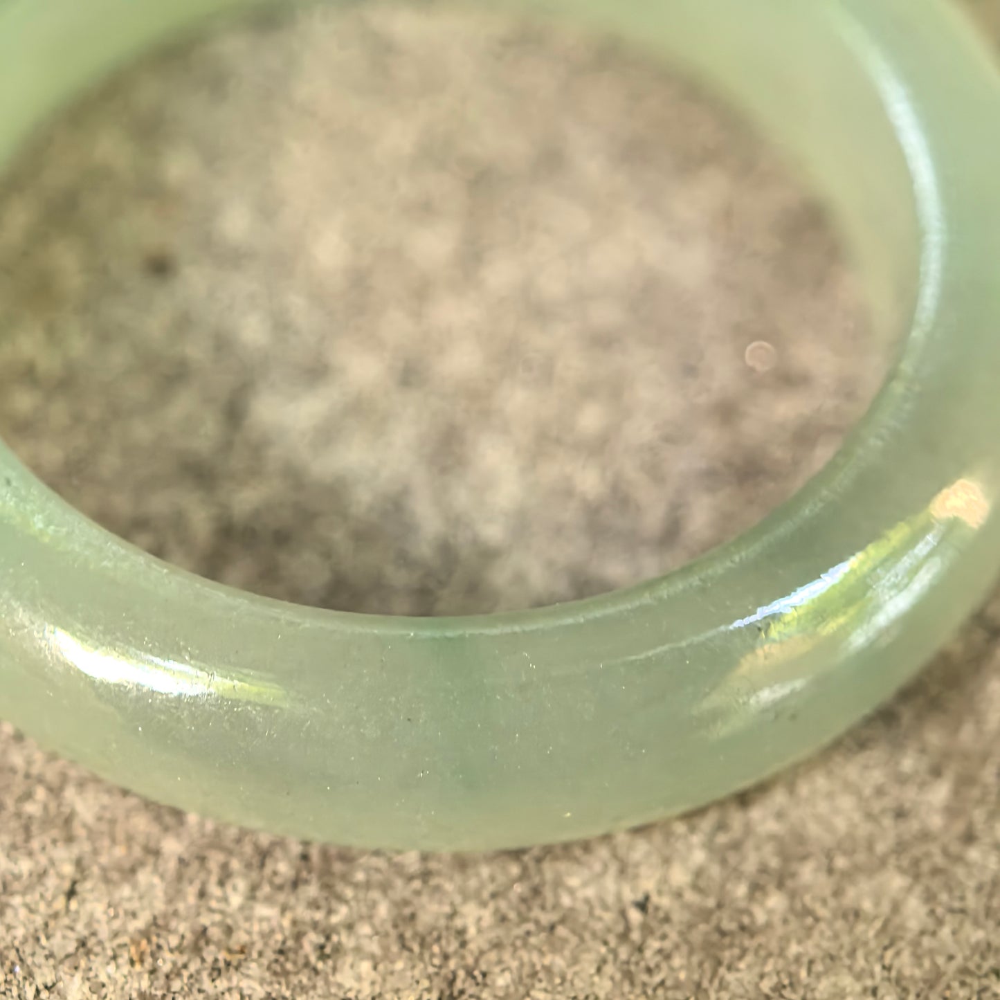 Natural Grade-A Jadeite Icy Glutinous Light Green Ring Band · Burmese Jade US9.5