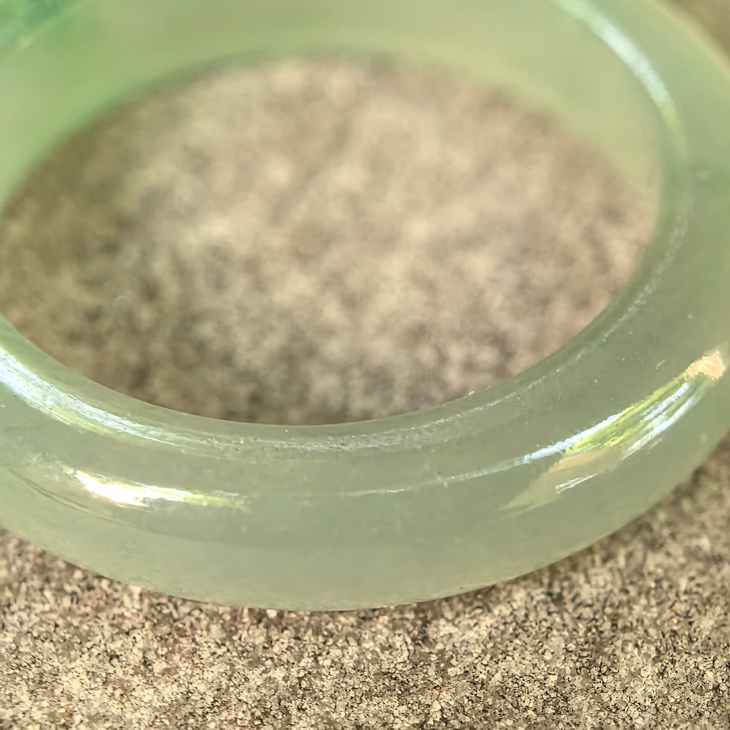 Natural Grade-A Jadeite Icy Glutinous Light Green Ring Band · Burmese Jade US9.5