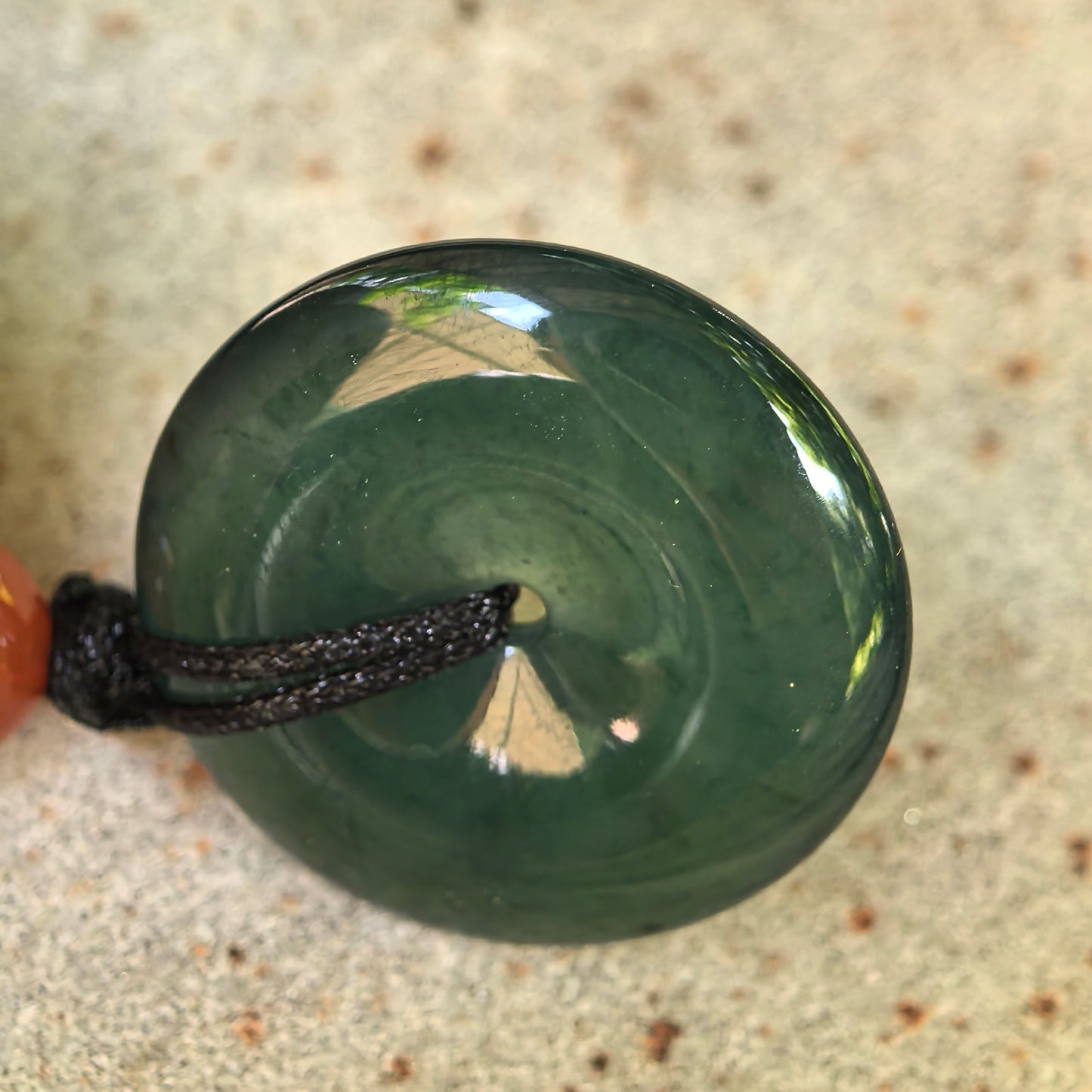 Natural Grade-A Icy Glutinous Teal Blue Peace Pendant · Guatemalan Jadeite