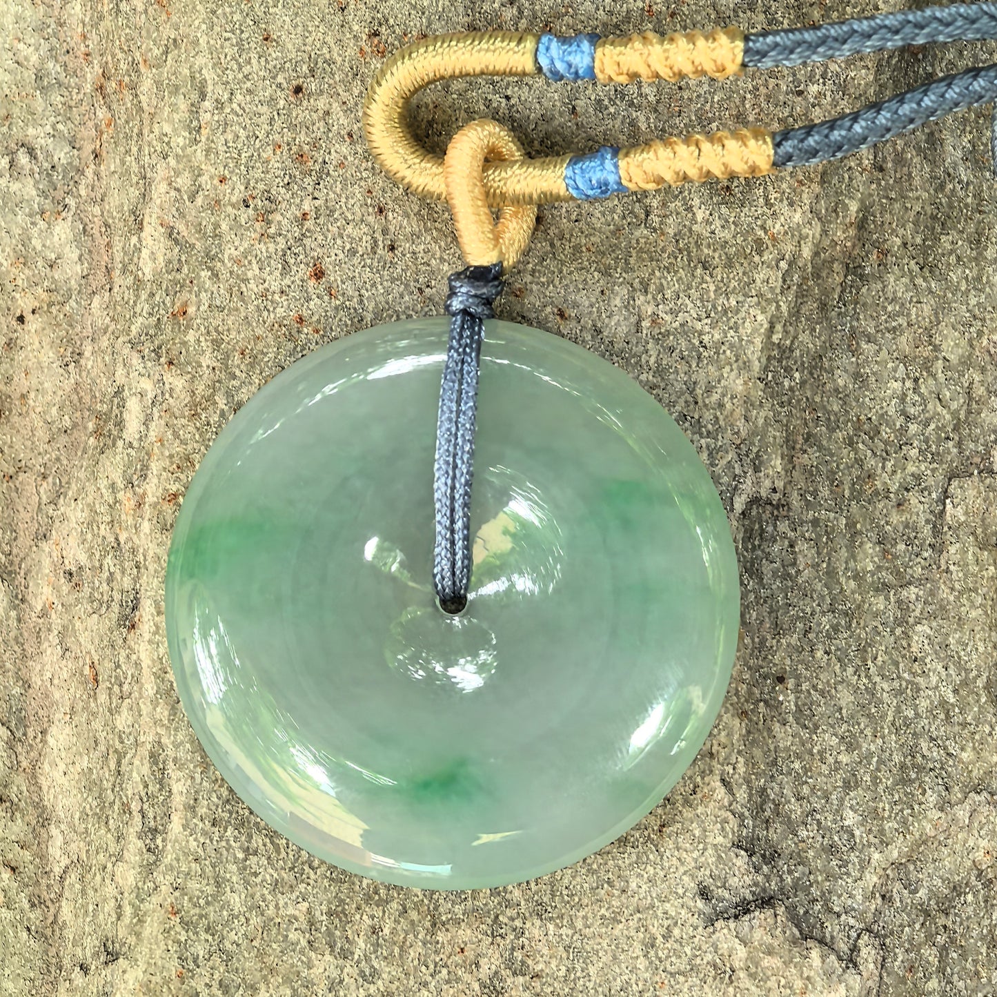 Natural Grade-A Fine Glutinous Green Peace Pendant Jadeite Pendant · Burmese Jade
