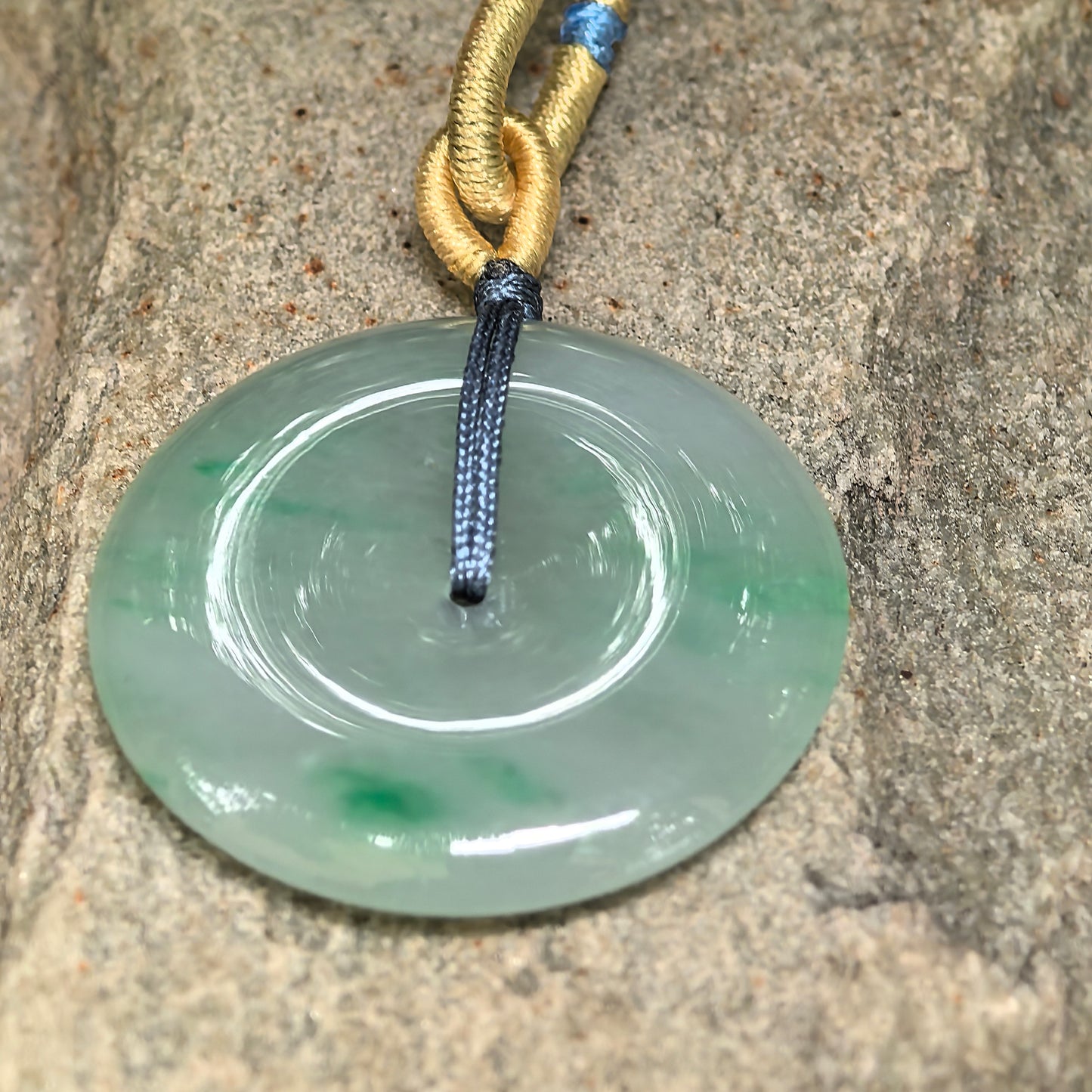 Natural Grade-A Fine Glutinous Green Peace Pendant Jadeite Pendant · Burmese Jade