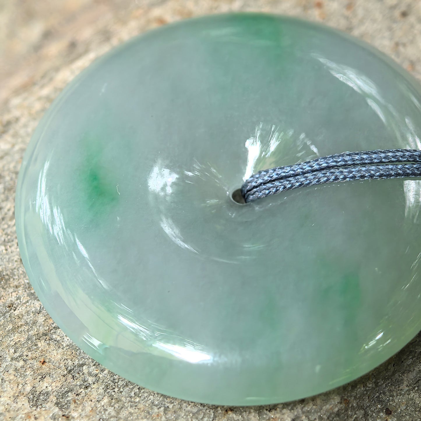 Natural Grade-A Fine Glutinous Green Peace Pendant Jadeite Pendant · Burmese Jade