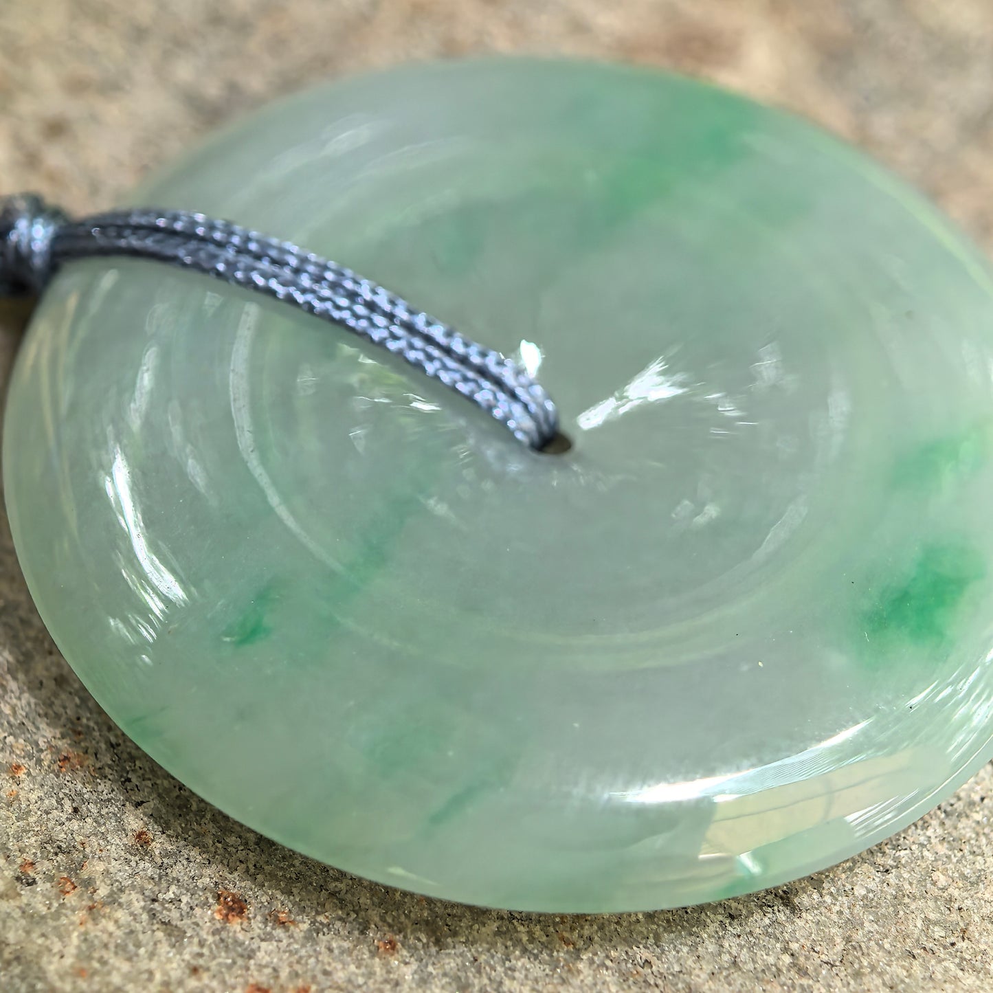 Natural Grade-A Fine Glutinous Green Peace Pendant Jadeite Pendant · Burmese Jade
