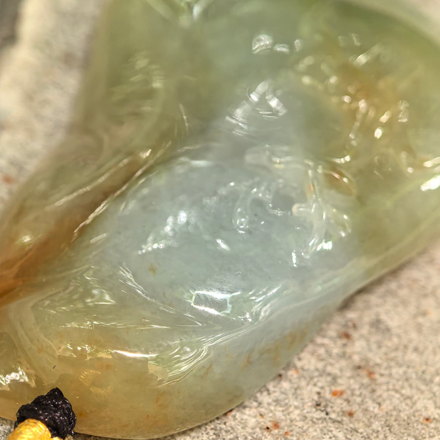 Natural Grade-A Glutinous Yellow-Green Deer Jadeite Pendant · Burmese Jade