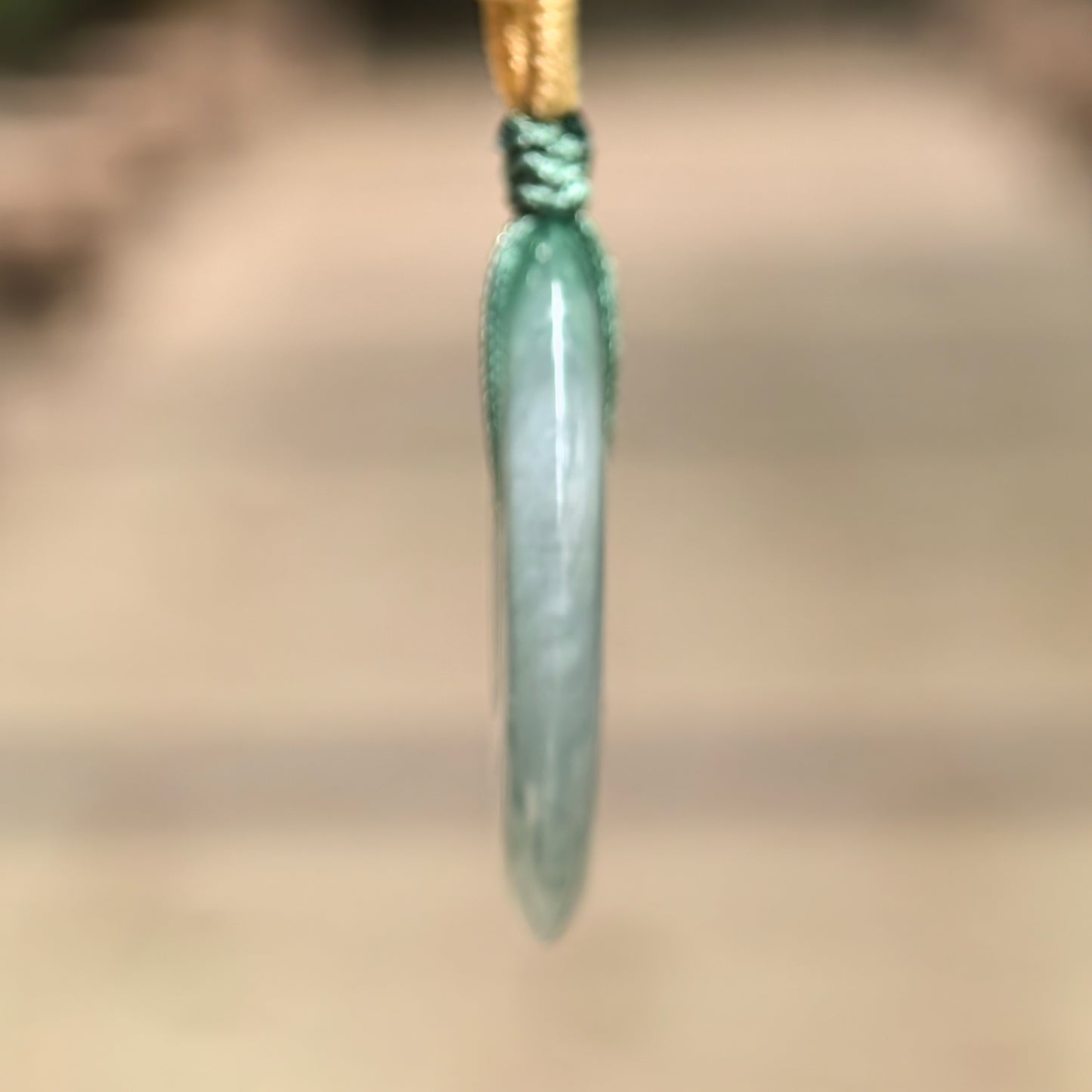 Natural Grade-A Icy Glutinous Floating Green Peace Jadeite Pendant · Burmese Jade