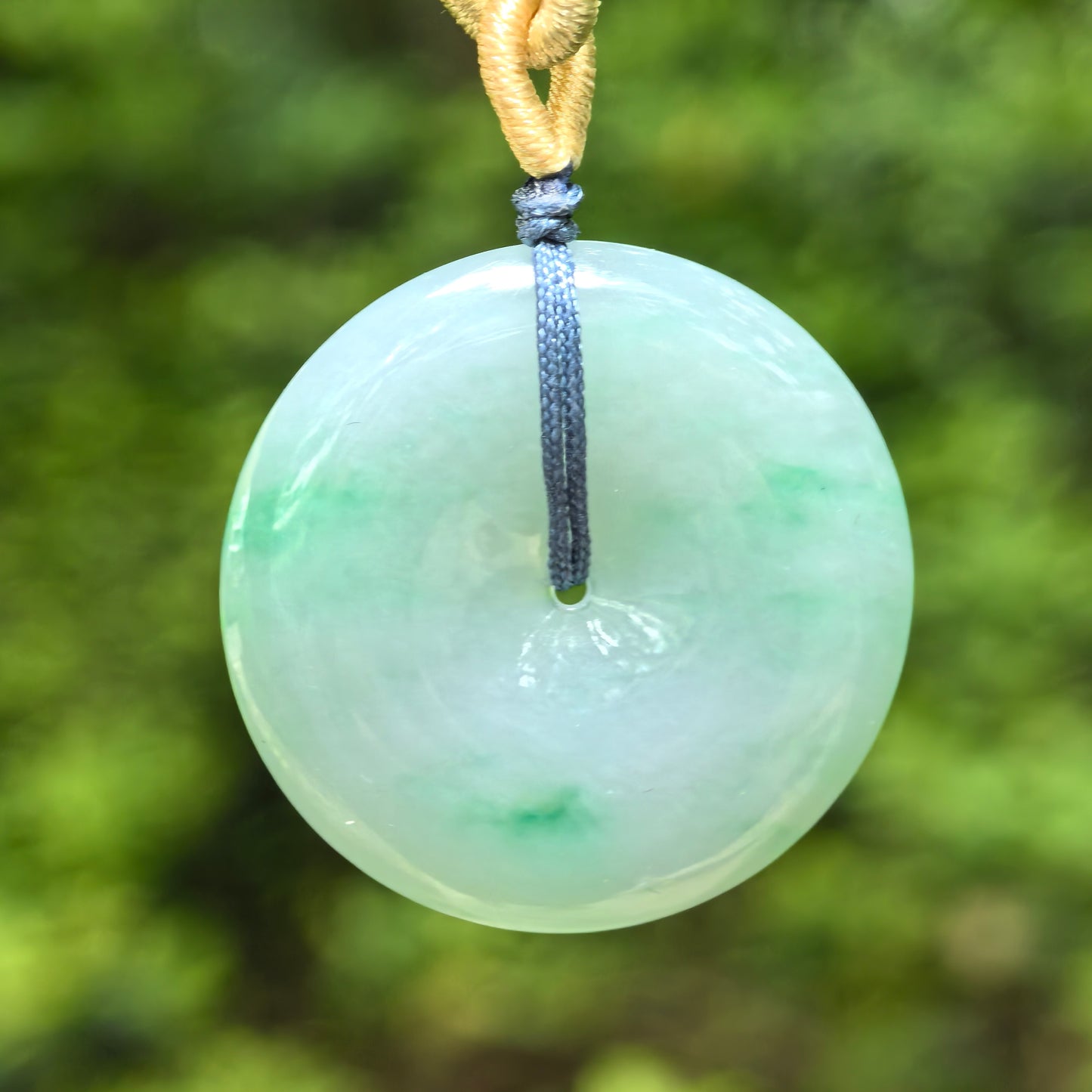 Natural Grade-A Fine Glutinous Green Peace Pendant Jadeite Pendant · Burmese Jade